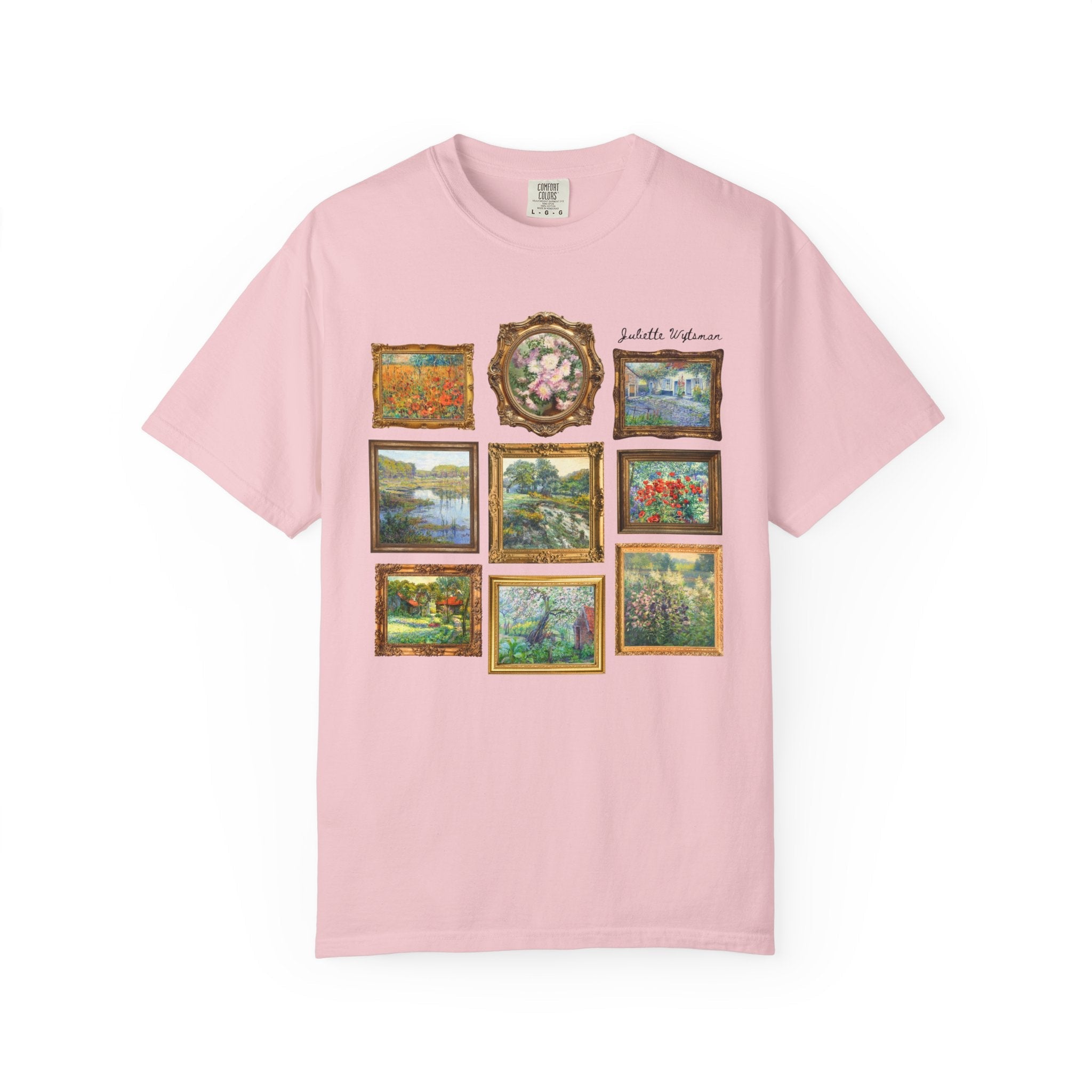 Juliette Wytsman European Art History Tee Shirt: Belgian Impressionist Paintings, Floral Goblincore Shirt for Garden Lover, Mom Who Gardens - Opal and June