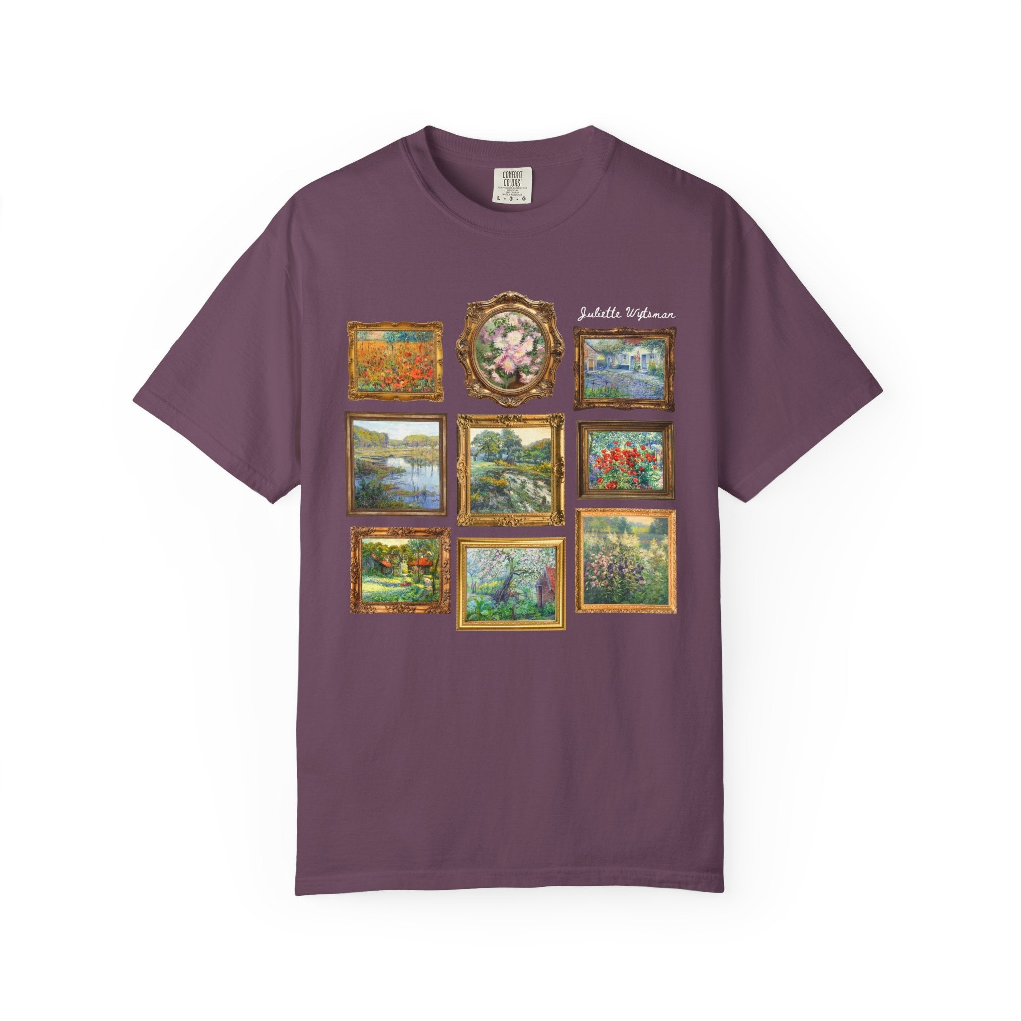 Juliette Wytsman European Art History Tee Shirt: Belgian Impressionist Paintings, Floral Goblincore Shirt for Garden Lover, Mom Who Gardens - Opal and June