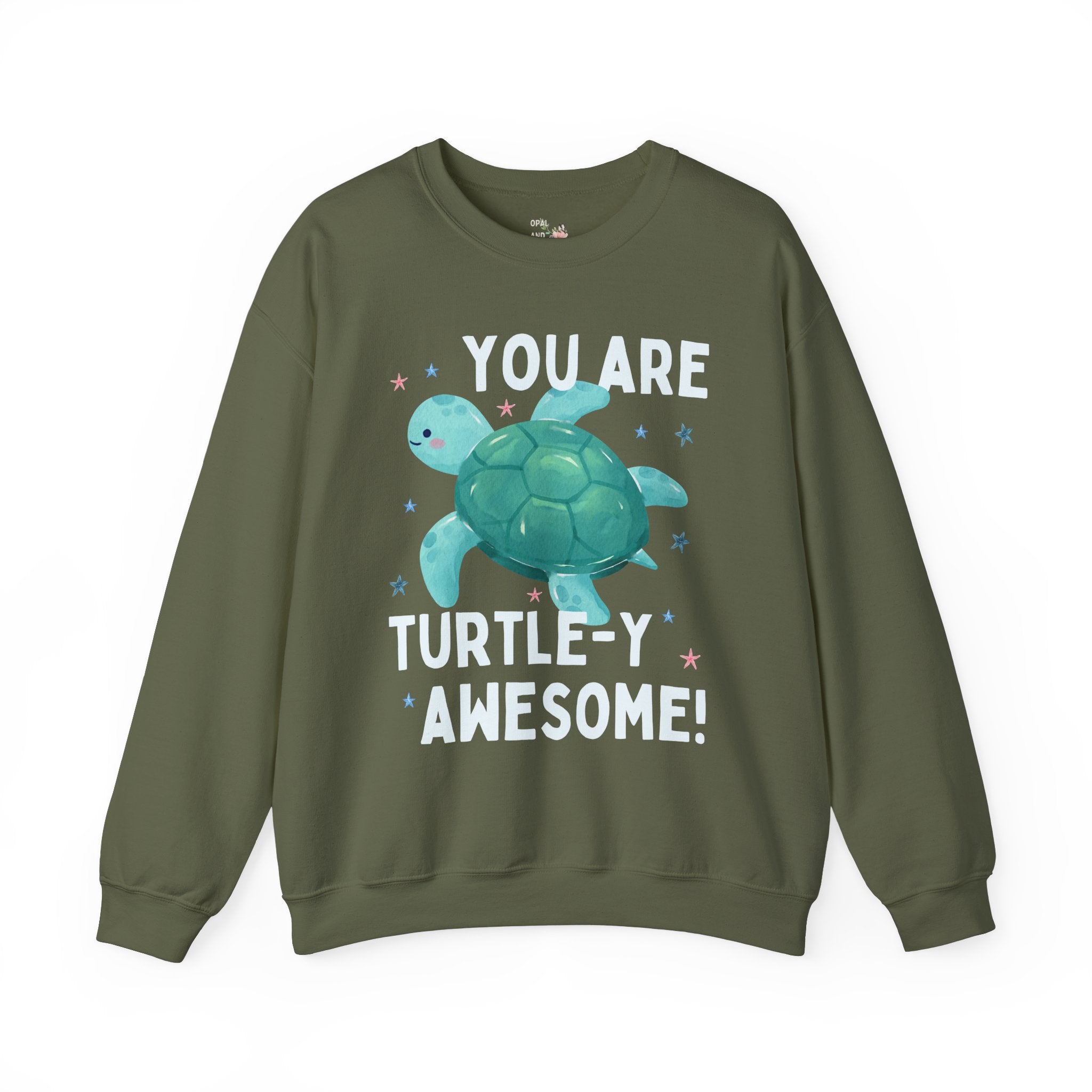 Kindergarten Teacher Sweatshirt, Teacher Who Loves Turtles: You Are Turtle - y Awesome!, Positive Affirmation, Funny Science Teacher Crewneck - Opal and June