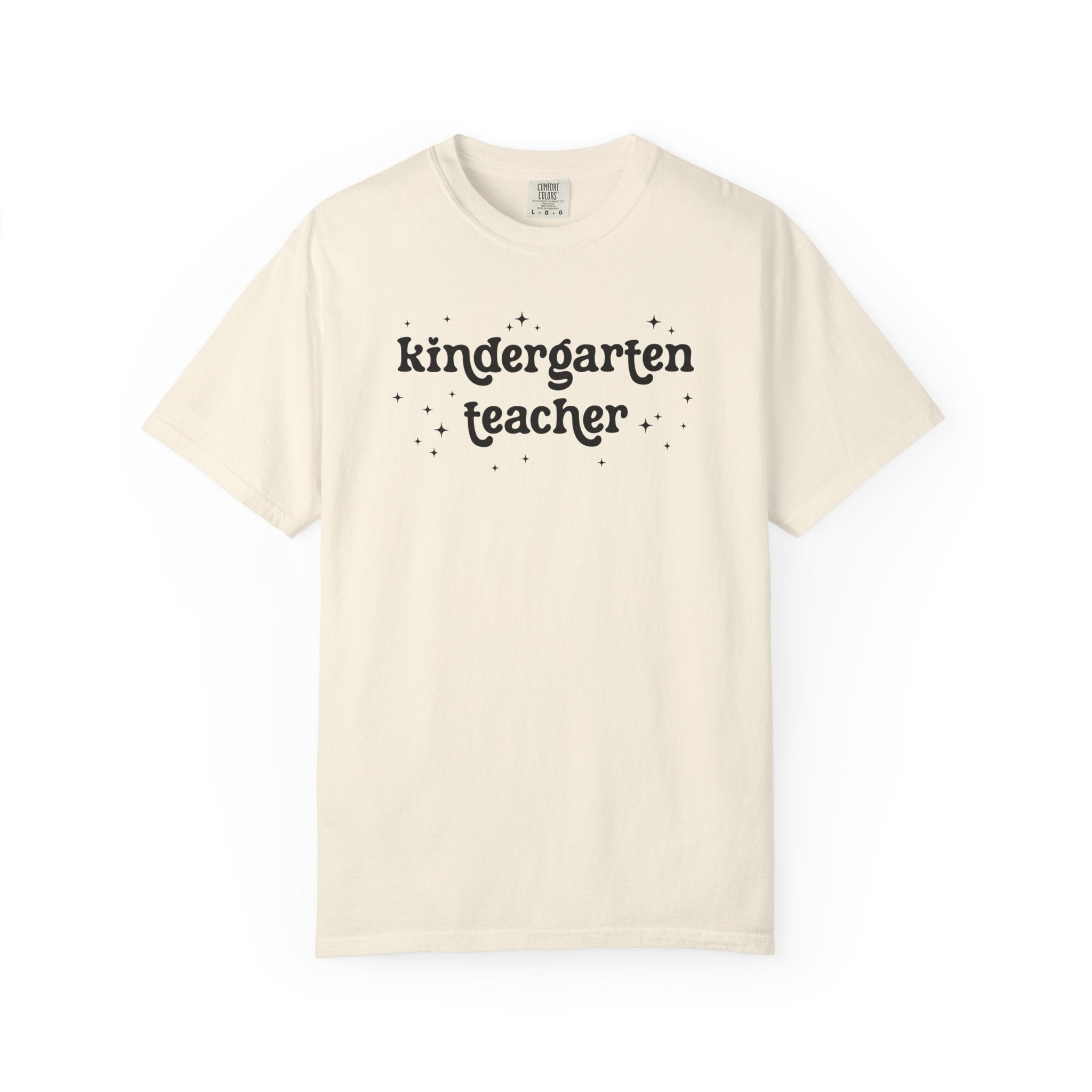 Kindergarten Teacher Team T-Shirt, Retro Aesthetic Minimalist Kindergarten Crew Tee Shirt for Back to School, Matching First Day of School - Opal and June