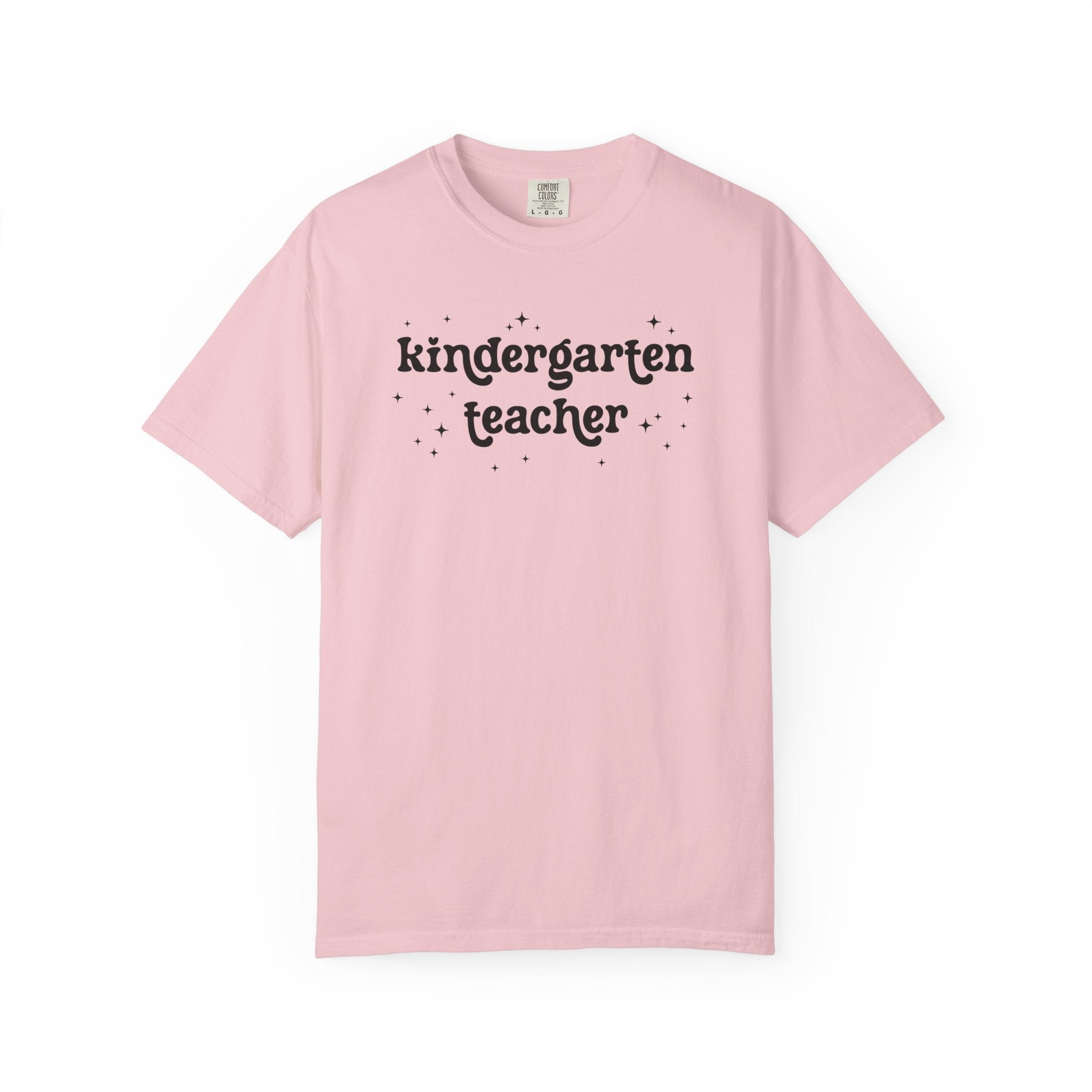 Kindergarten Teacher Team T-Shirt, Retro Aesthetic Minimalist Kindergarten Crew Tee Shirt for Back to School, Matching First Day of School - Opal and June