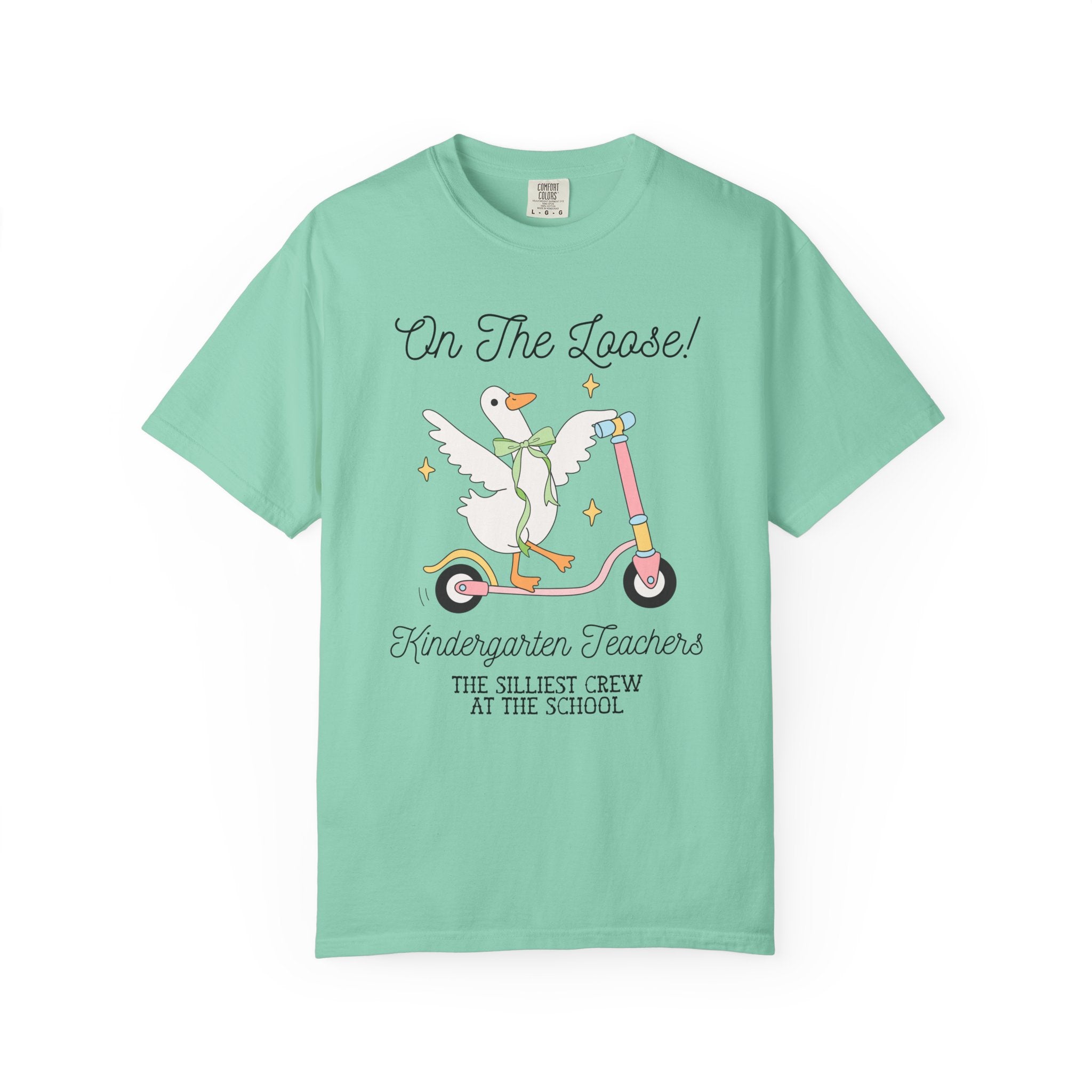 Kindergarten Teacher Tee Shirt for Back to School, Matching Meet the Teacher T-Shirt for First Day of School, Silly Goose Animal Lover Tee - Opal and June