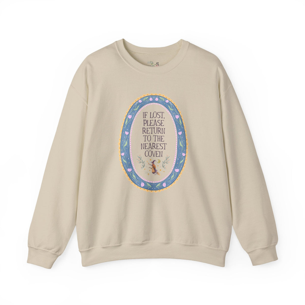 Kitschy Witchy Sweatshirt for Spooky Season or Halloween, Nostalgic Halloween Lover Crewneck: If Lost, Please Return to the Nearest Coven Sweatshirt - Opal and June
