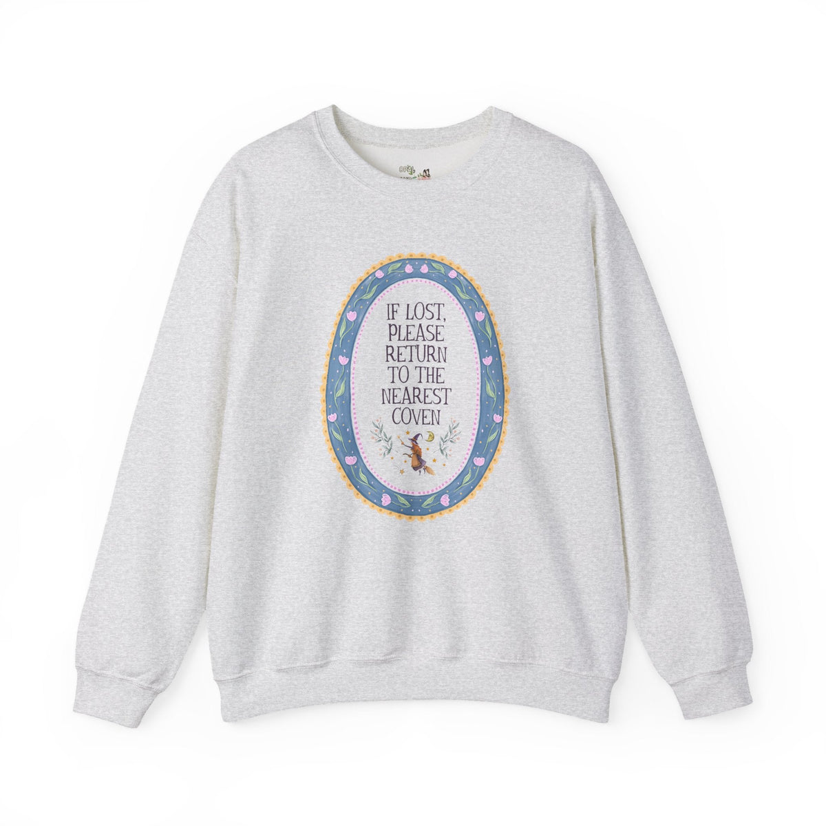 Kitschy Witchy Sweatshirt for Spooky Season or Halloween, Nostalgic Halloween Lover Crewneck: If Lost, Please Return to the Nearest Coven Sweatshirt - Opal and June