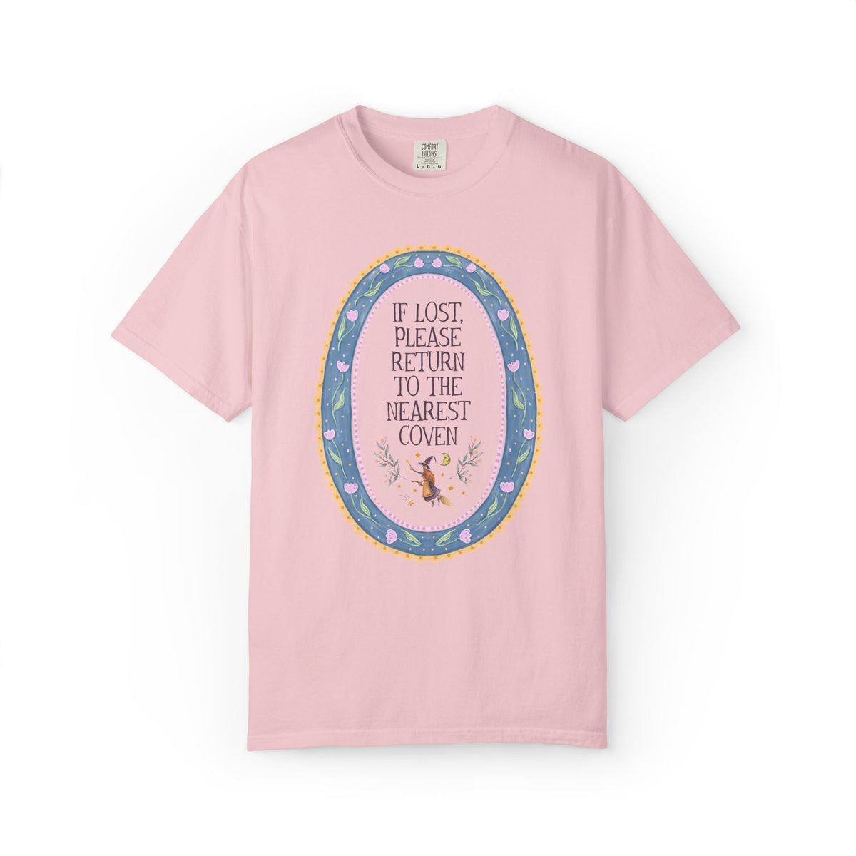 Kitschy Witchy Tee Shirt for Spooky Season or Halloween, Nostalgic Halloween Lover Tee: If Lost, Please Return to the Nearest Coven T-Shirt - Opal and June