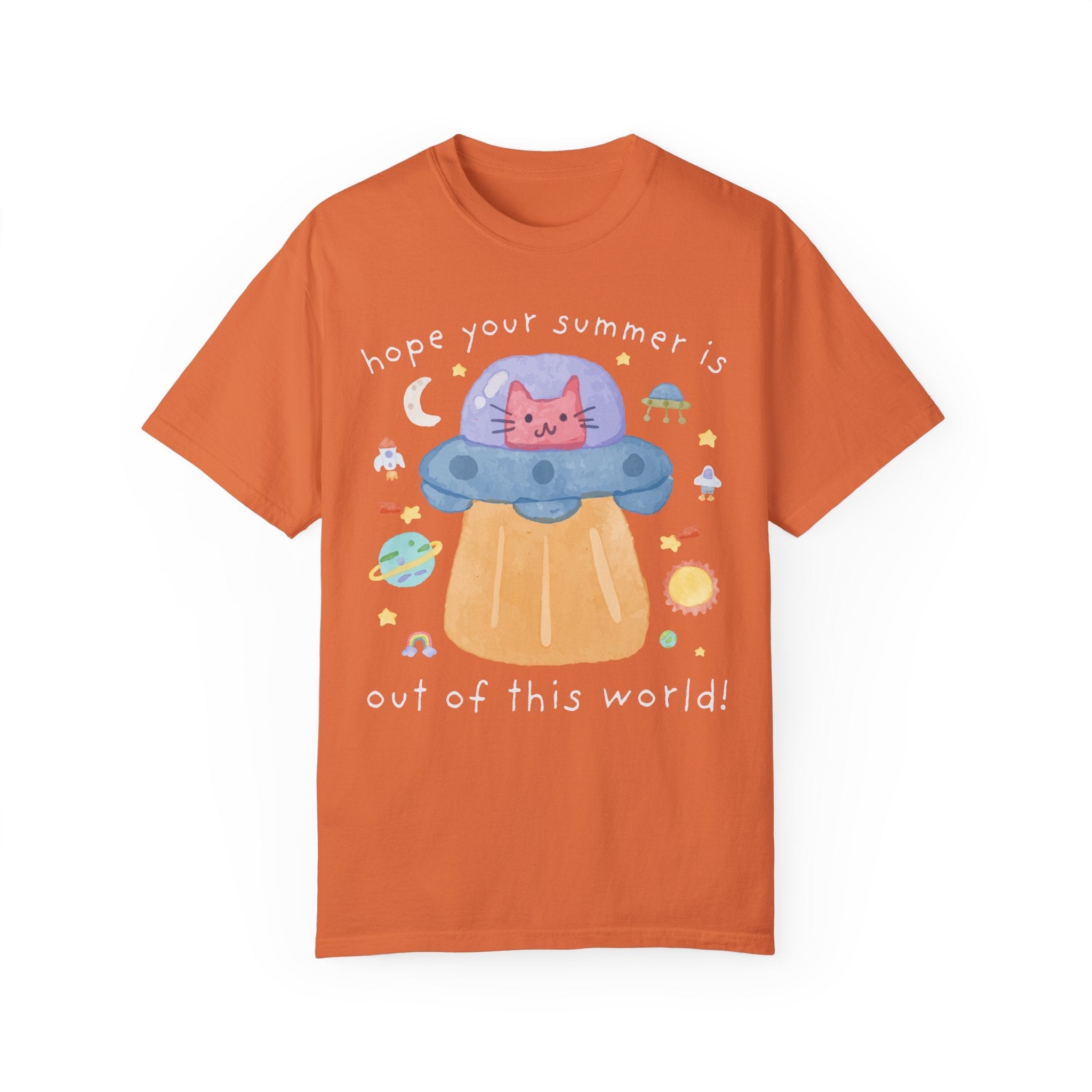 Last Day of School Cat Lover Tee Shirt: Funny Saying UFO Space Lover T-Shirt, End of School Year, Cute Hello Summer School Office Staff Tee - Opal and June