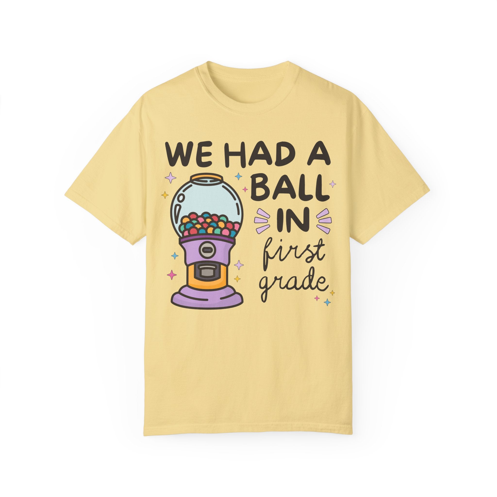 Last Day of School First Grade Teacher Tee Shirt for First Grade Crew, Teaching Assistant, Colorful 90s Vibe, End of School, Class Dismissed - Opal and June