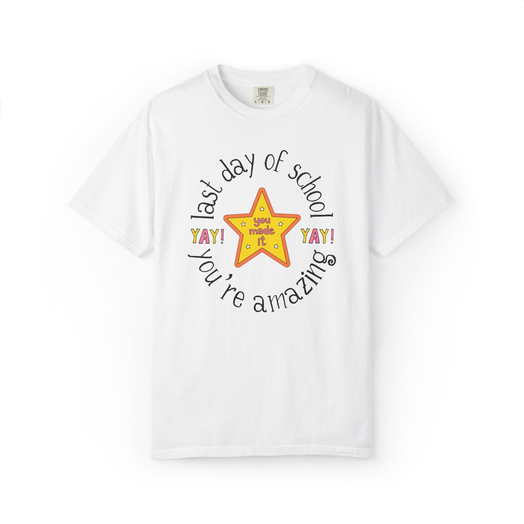 Last Day of School Matching Teacher T-Shirt for Elementary School Teachers or Elementary Office Staff, School Librarian End of Year Tee - Opal and June