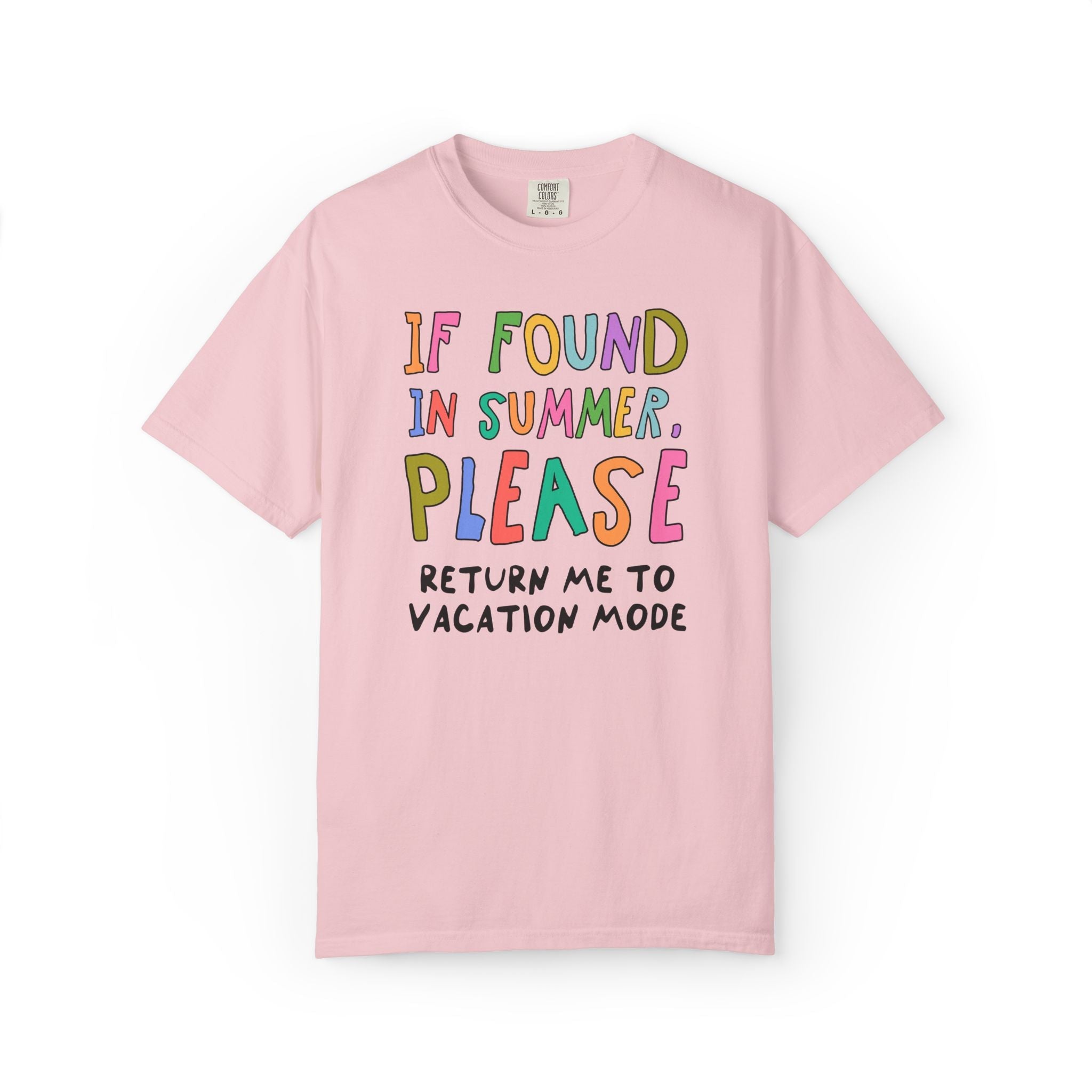 Last Day of School Matching Teacher T-Shirt for Elementary School Teachers or High School Staff: If Found This Summer, Silly 90s Aesthetic - Opal and June