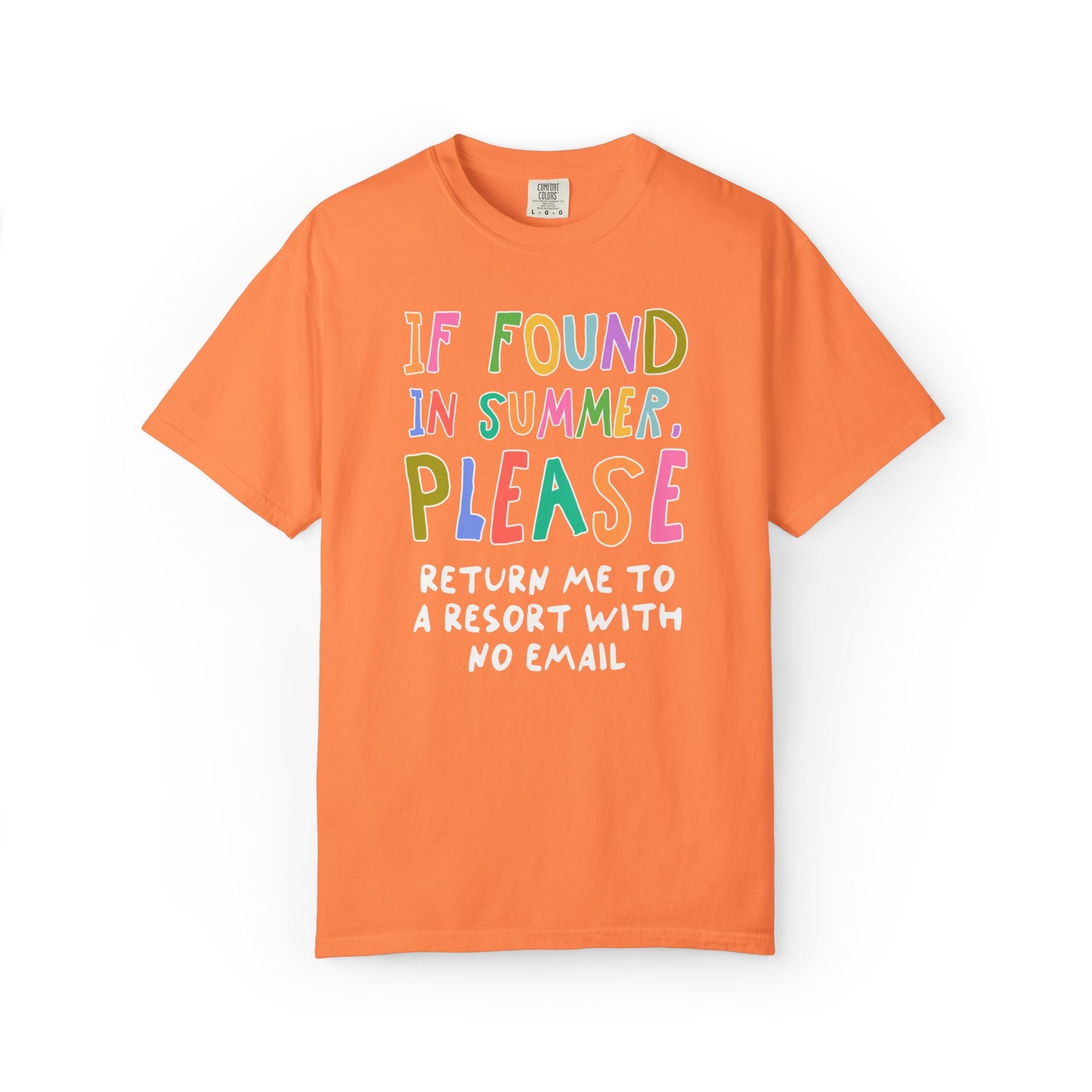 Last Day of School Matching Teacher T-Shirt for Elementary School Teachers or High School Staff: If Found This Summer, Silly 90s Aesthetic - Opal and June