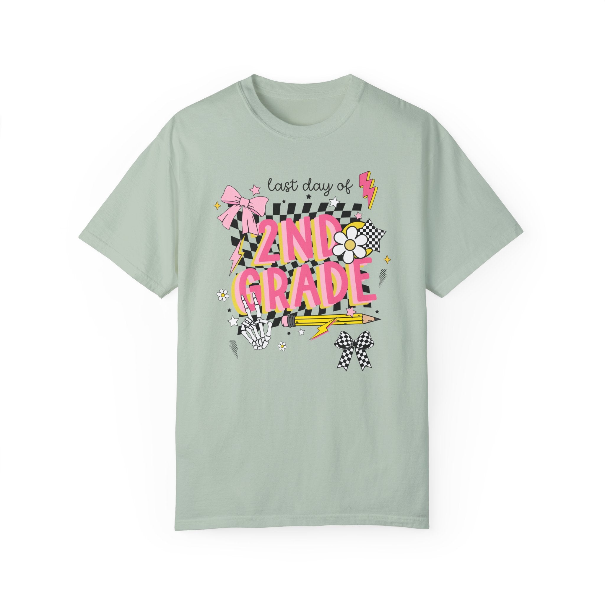 Last Day of School Second Grade Teacher Tee Shirt: Cute Nineties Throwback T-Shirt for Second Grade Crew, 2nd Grade Teaching Assistant Tee - Opal and June