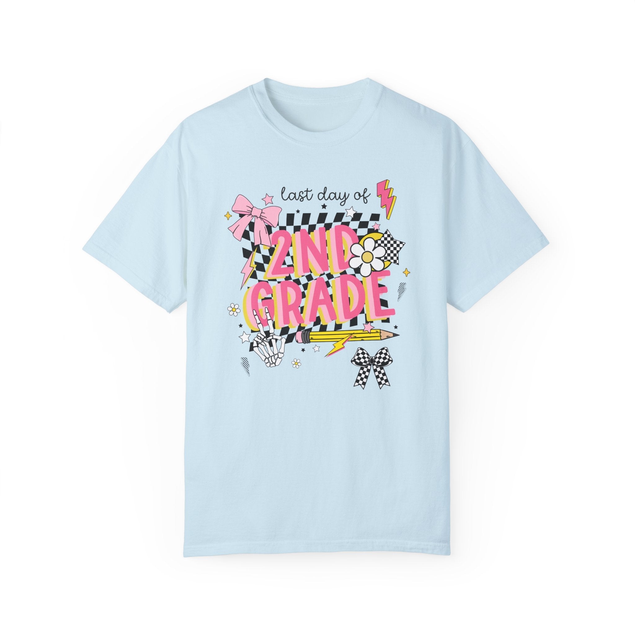 Last Day of School Second Grade Teacher Tee Shirt: Cute Nineties Throwback T-Shirt for Second Grade Crew, 2nd Grade Teaching Assistant Tee - Opal and June