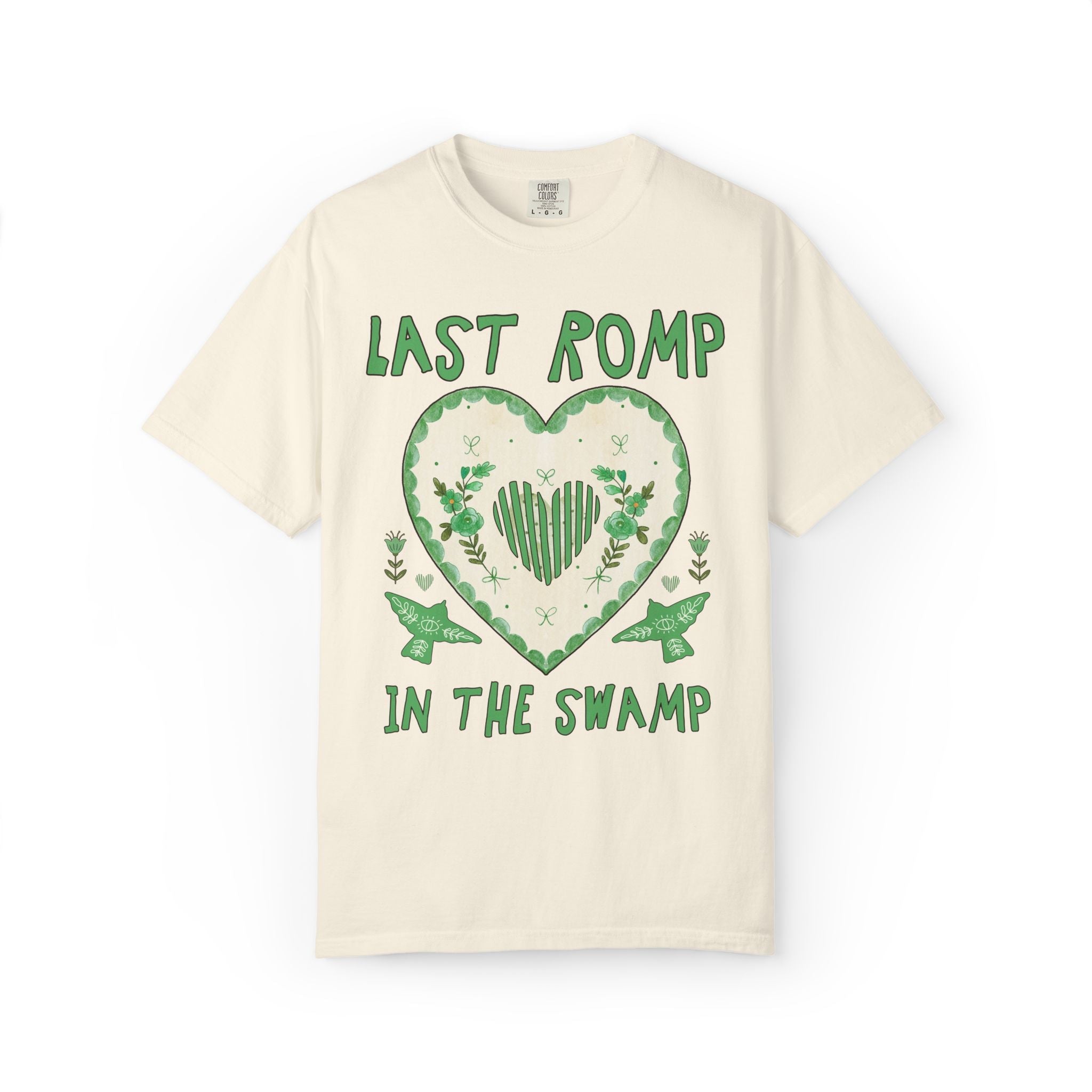 Last Romp Before the Swamp: Unhinged and Silly Bachelorette Party T-Shirt, Funky and Kitschy Wedding Vibes, T-Shirt for Newly Engaged Bride - Opal and June