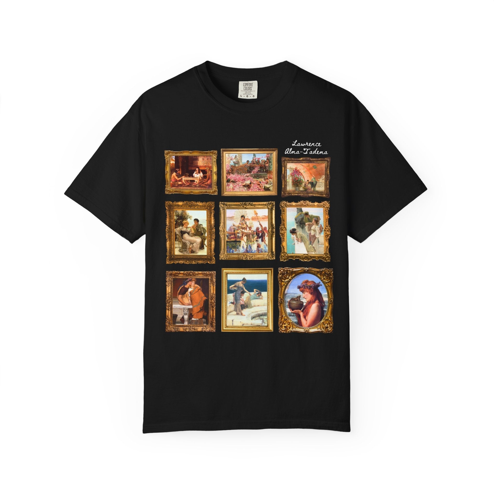 Lawrence Alma - Tadema Art History Tee Shirt, Academicism Art Movement, 19th Century Art History Gift, German Art History Professor Floral Tee - Opal and June