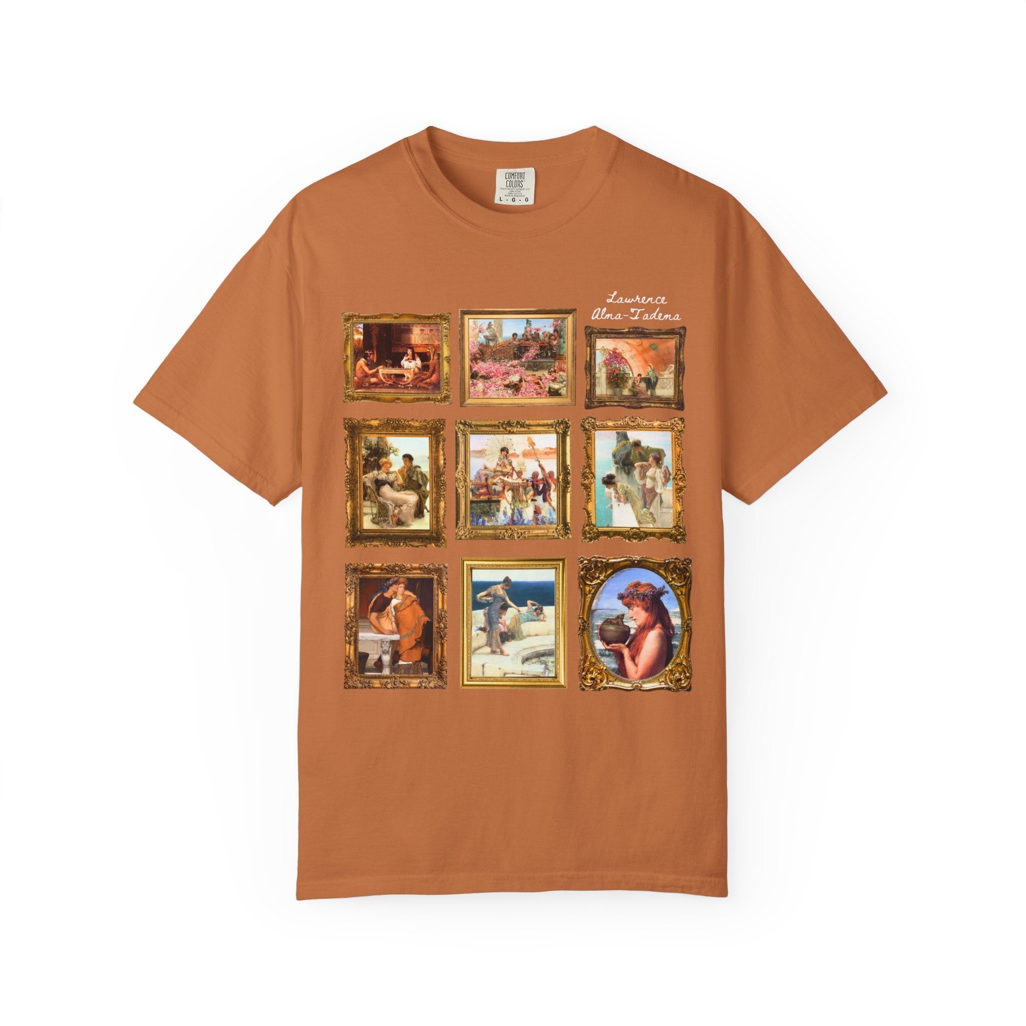 Lawrence Alma - Tadema Art History Tee Shirt, Academicism Art Movement, 19th Century Art History Gift, German Art History Professor Floral Tee - Opal and June