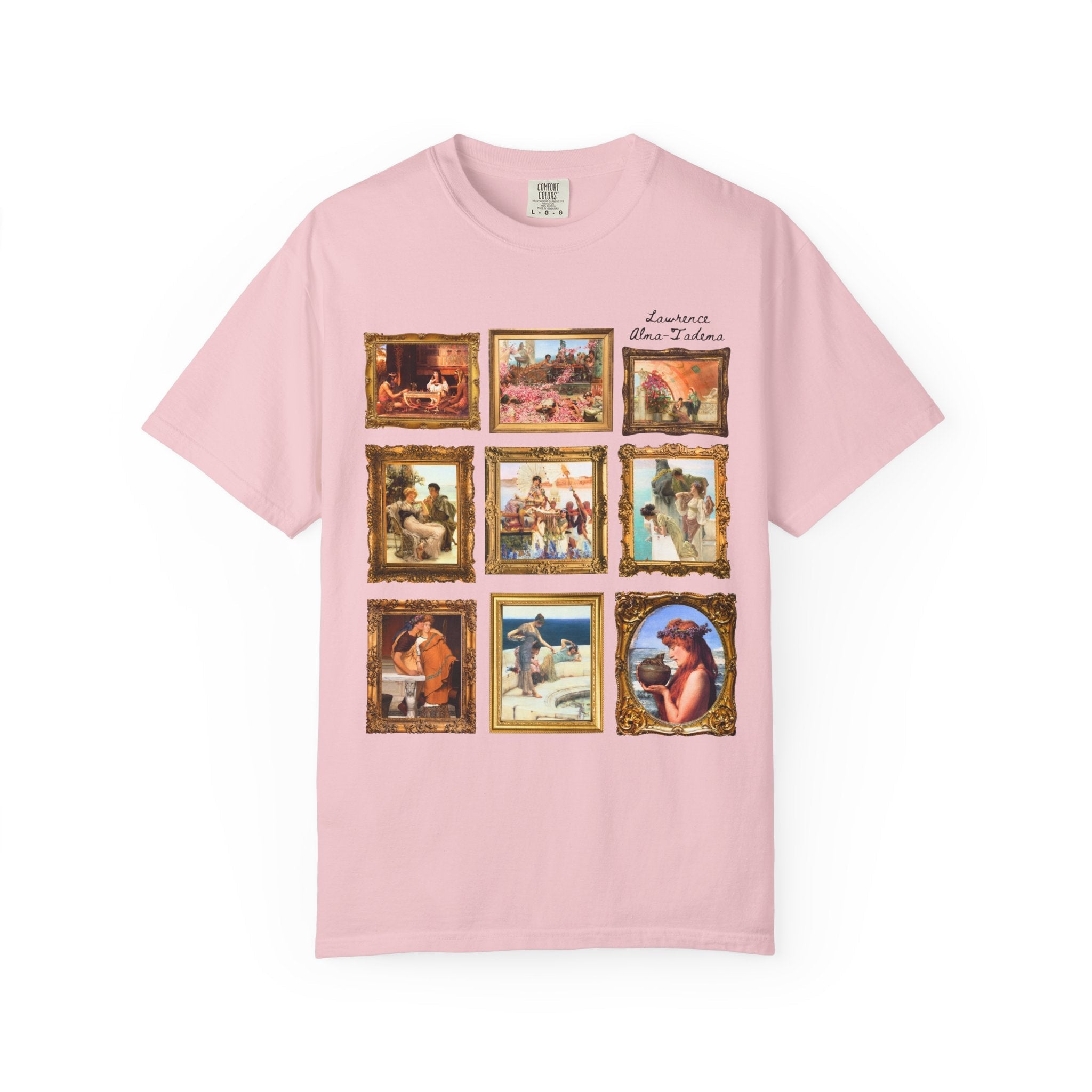 Lawrence Alma - Tadema Art History Tee Shirt, Academicism Art Movement, 19th Century Art History Gift, German Art History Professor Floral Tee - Opal and June