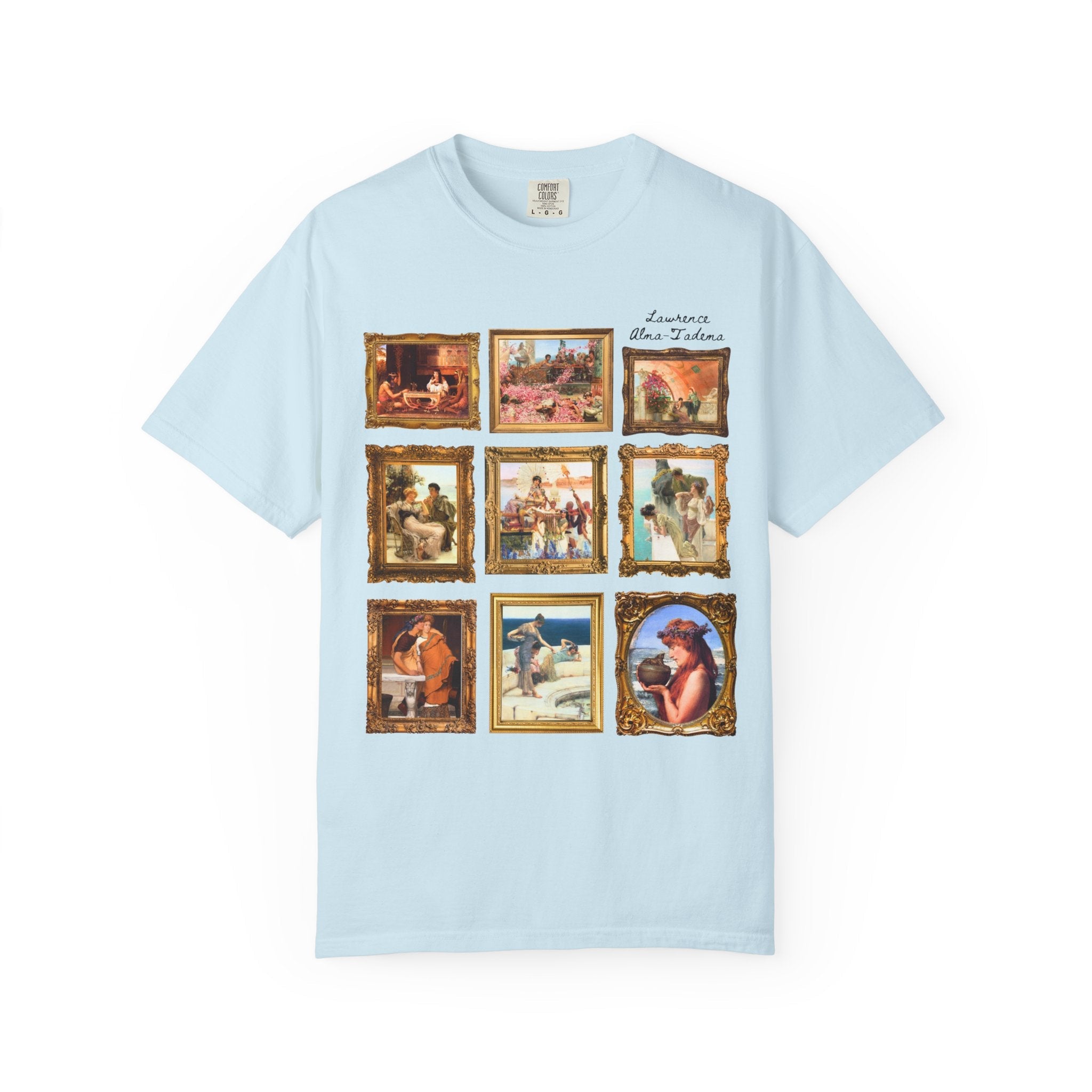 Lawrence Alma - Tadema Art History Tee Shirt, Academicism Art Movement, 19th Century Art History Gift, German Art History Professor Floral Tee - Opal and June