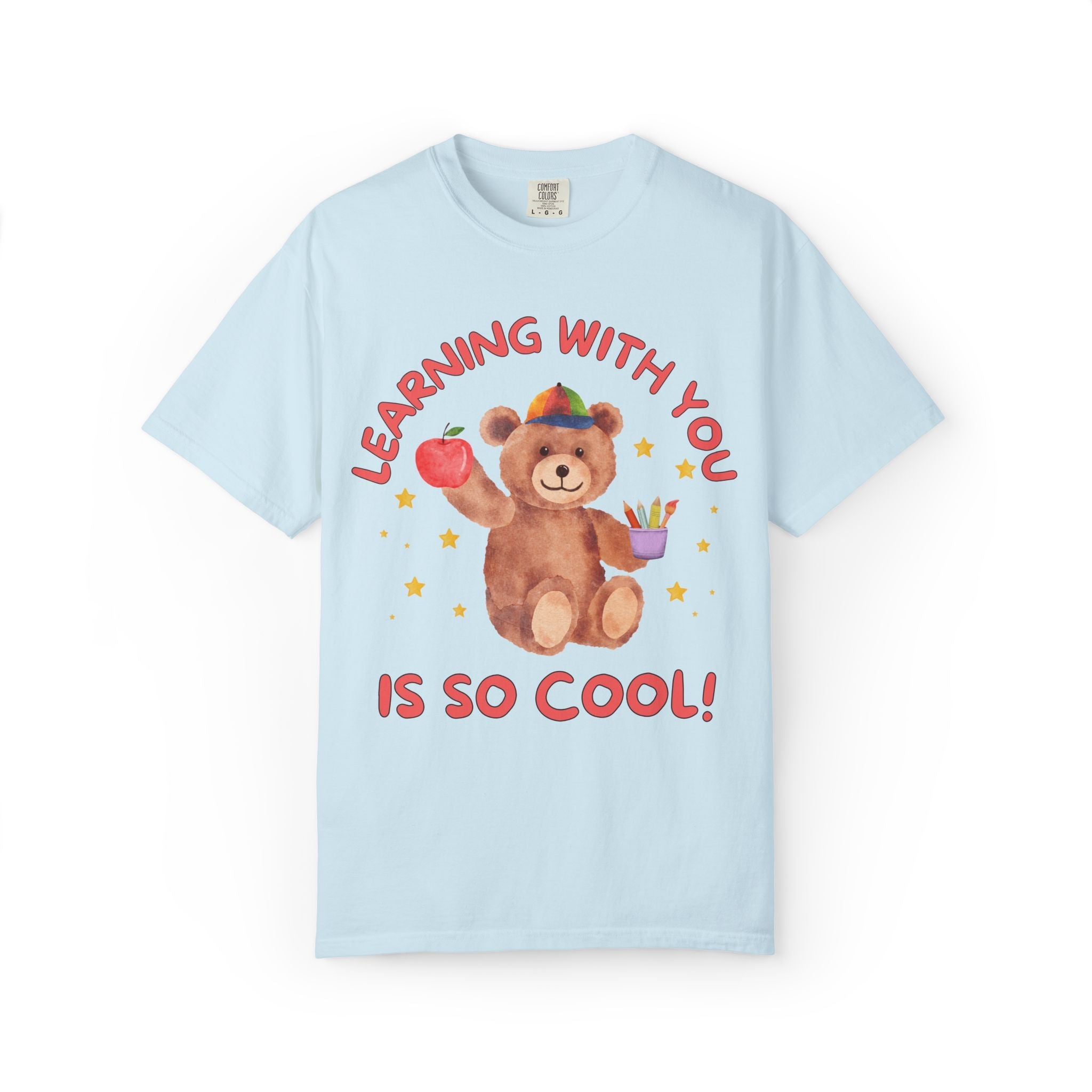 Learning with You is So Cool: Cute Cottagecore Bear T-Shirt for Back to School, 90s Aesthetic Animal Lover Matching Teacher T-Shirt - Opal and June