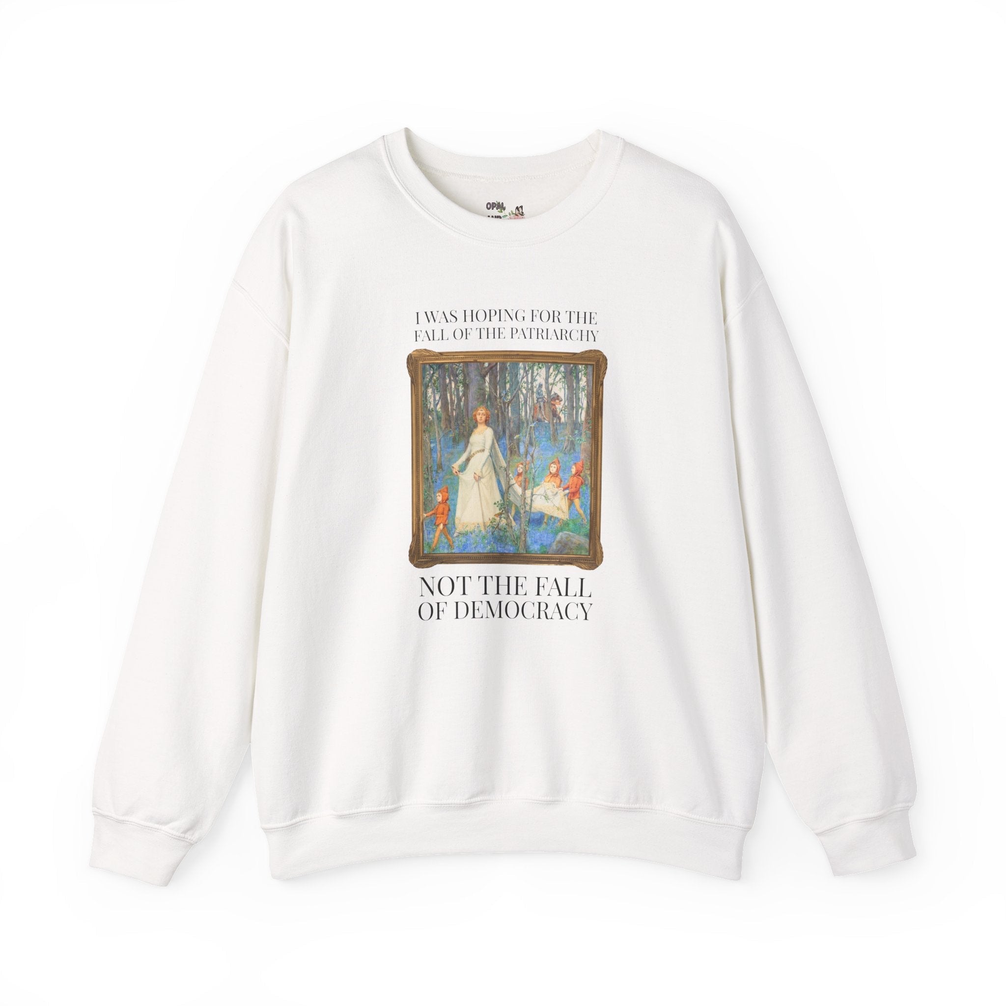 Leftist Feminist Sweatshirt for Voters Against Fascism: I Was Hoping for the Fall of the Patriarchy, Not the Fall of Democracy Political Science - Opal and June