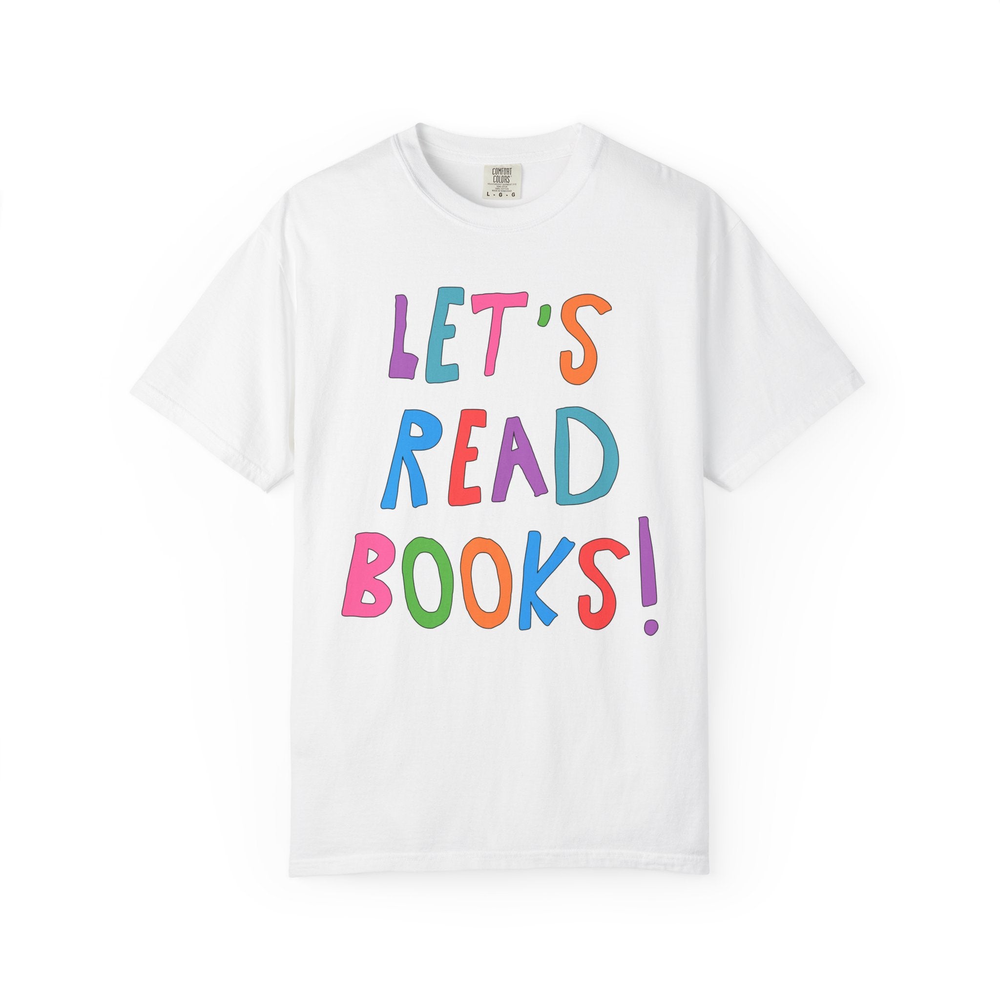 Let's Read Books: Elementary School Librarian or Reading Teacher Tee Shirt for Back to School, Cute Bookish T-Shirt for Romance Reader - Opal and June