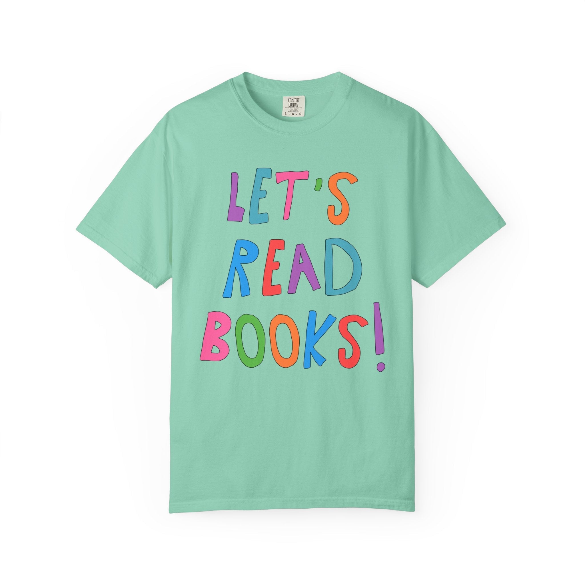 Let's Read Books: Elementary School Librarian or Reading Teacher Tee Shirt for Back to School, Cute Bookish T-Shirt for Romance Reader - Opal and June