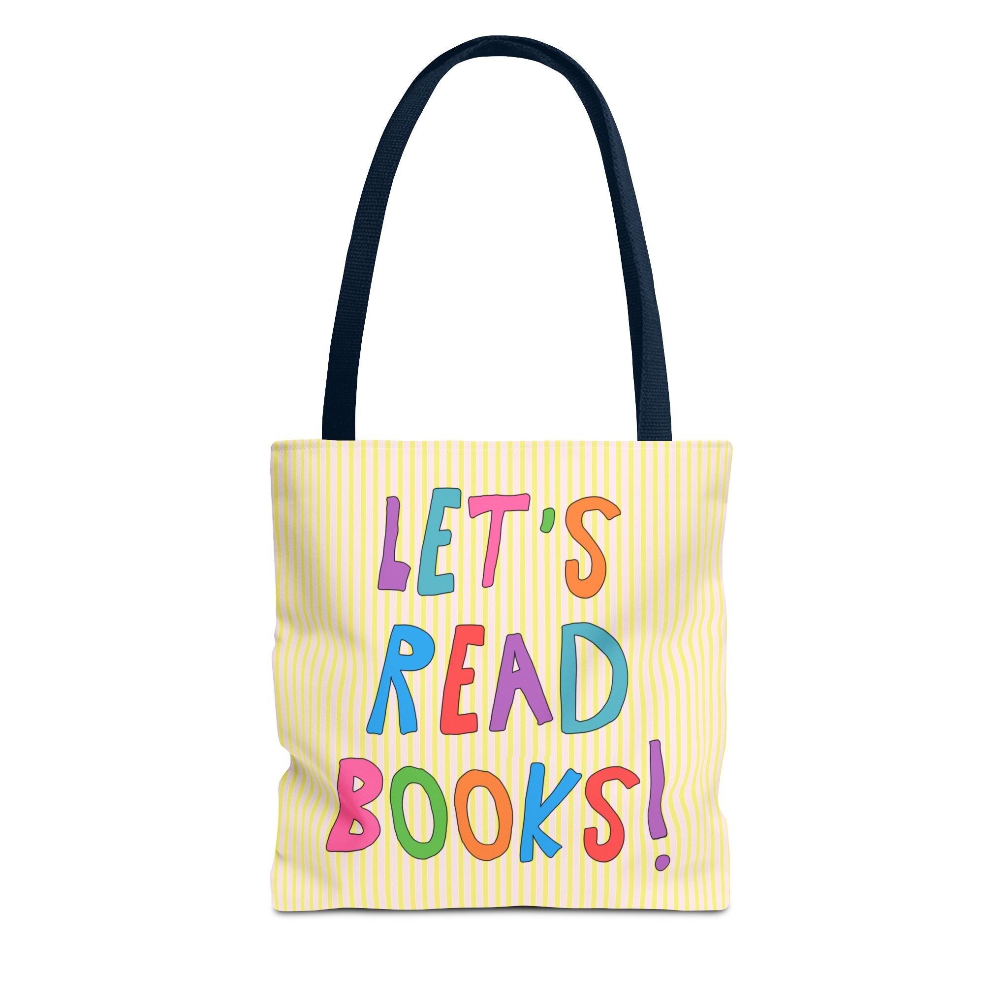 Let's Read Books: Elementary School Librarian or Reading Teacher Tote Back, Back to School, Cute Bookish Tote, Reading Month, Romance Reader - Opal and June