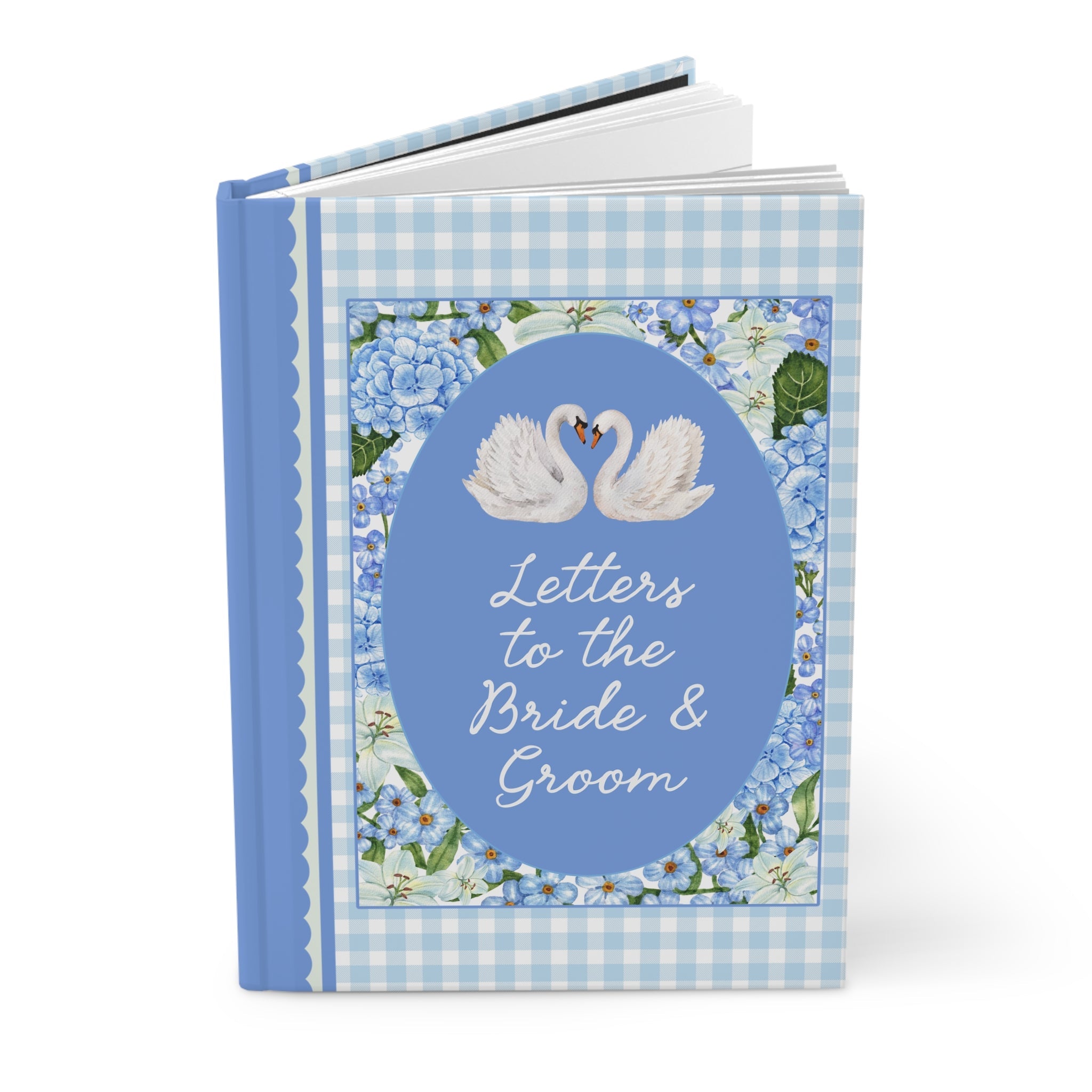 Letters to the Bride and Groom: Gingham Swans - Opal and June