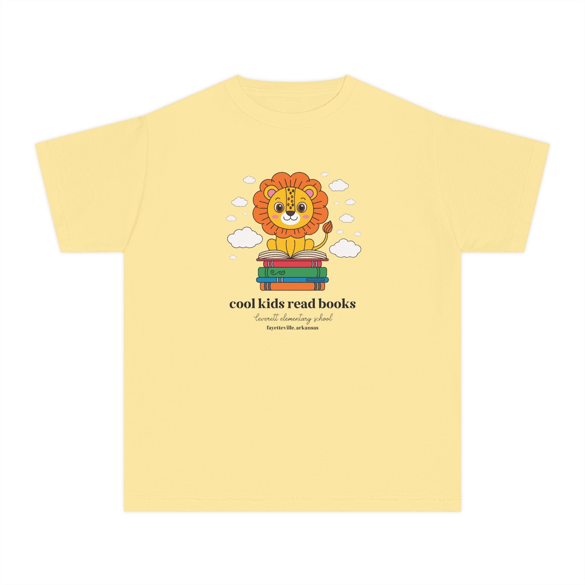 Leverett Elementary School Kids Tee Shirt: Cool Kids Read Books | FPS + Opal and June Kids Tee Shirt, Fayetteville Public Schools - Opal and June