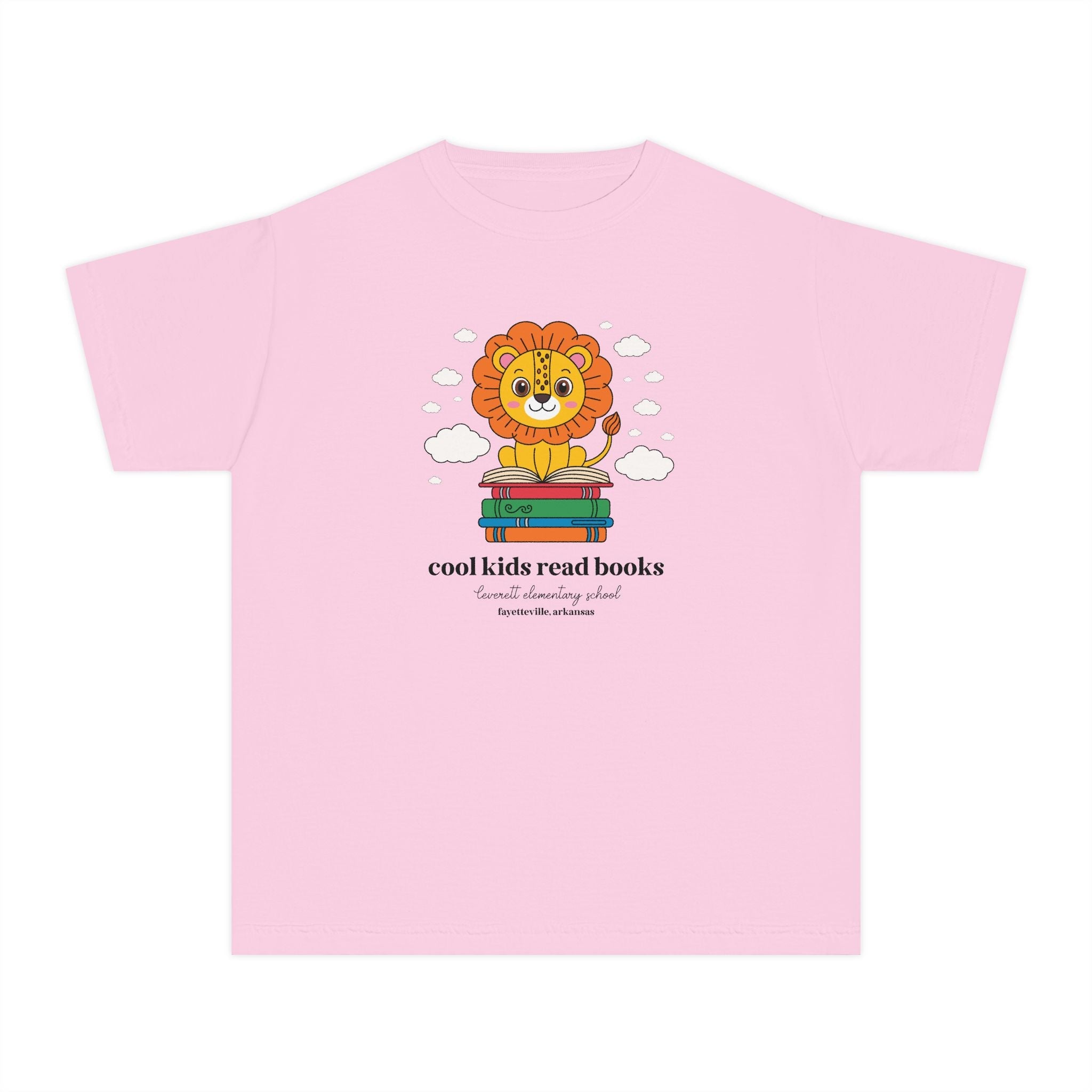 Leverett Elementary School Kids Tee Shirt: Cool Kids Read Books | FPS + Opal and June Kids Tee Shirt, Fayetteville Public Schools - Opal and June