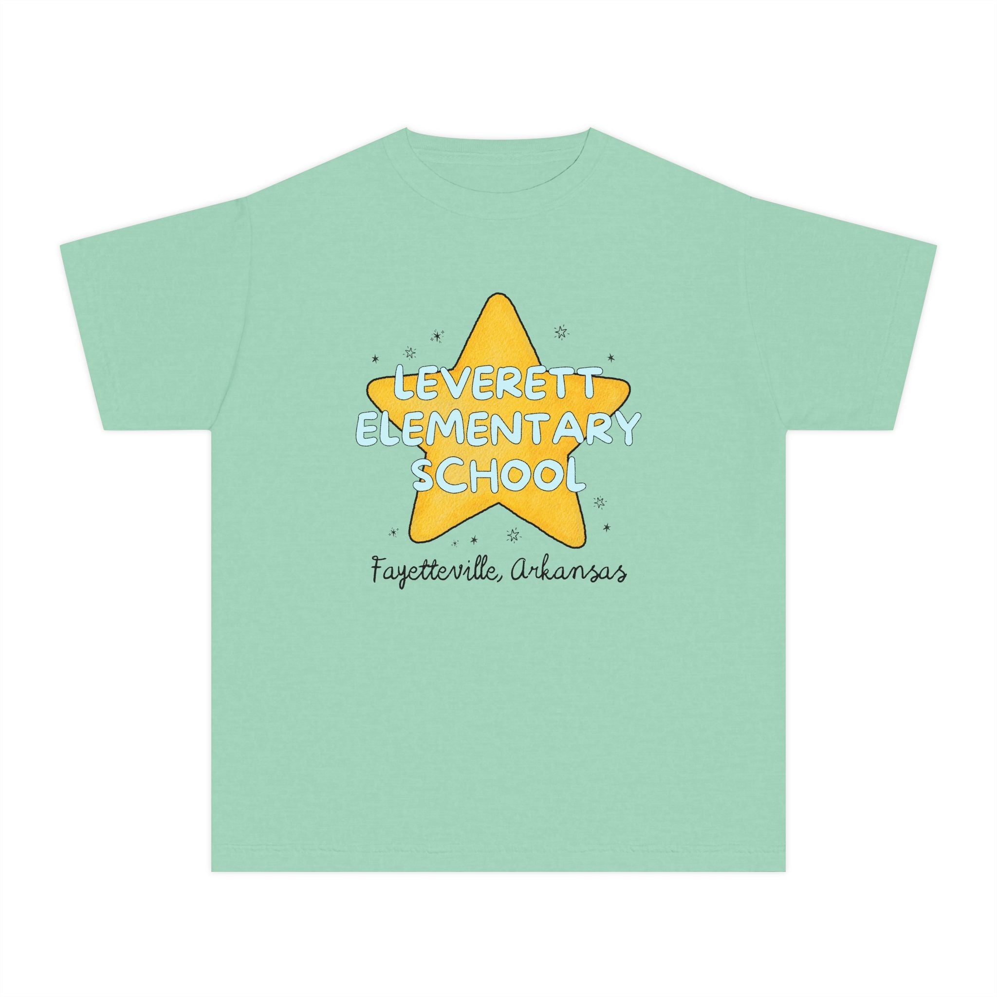 Leverett Elementary School Kids Tee Shirt: Star Design | FPS + Opal and June Kids Tee Shirt, Fayetteville Public Schools - Opal and June