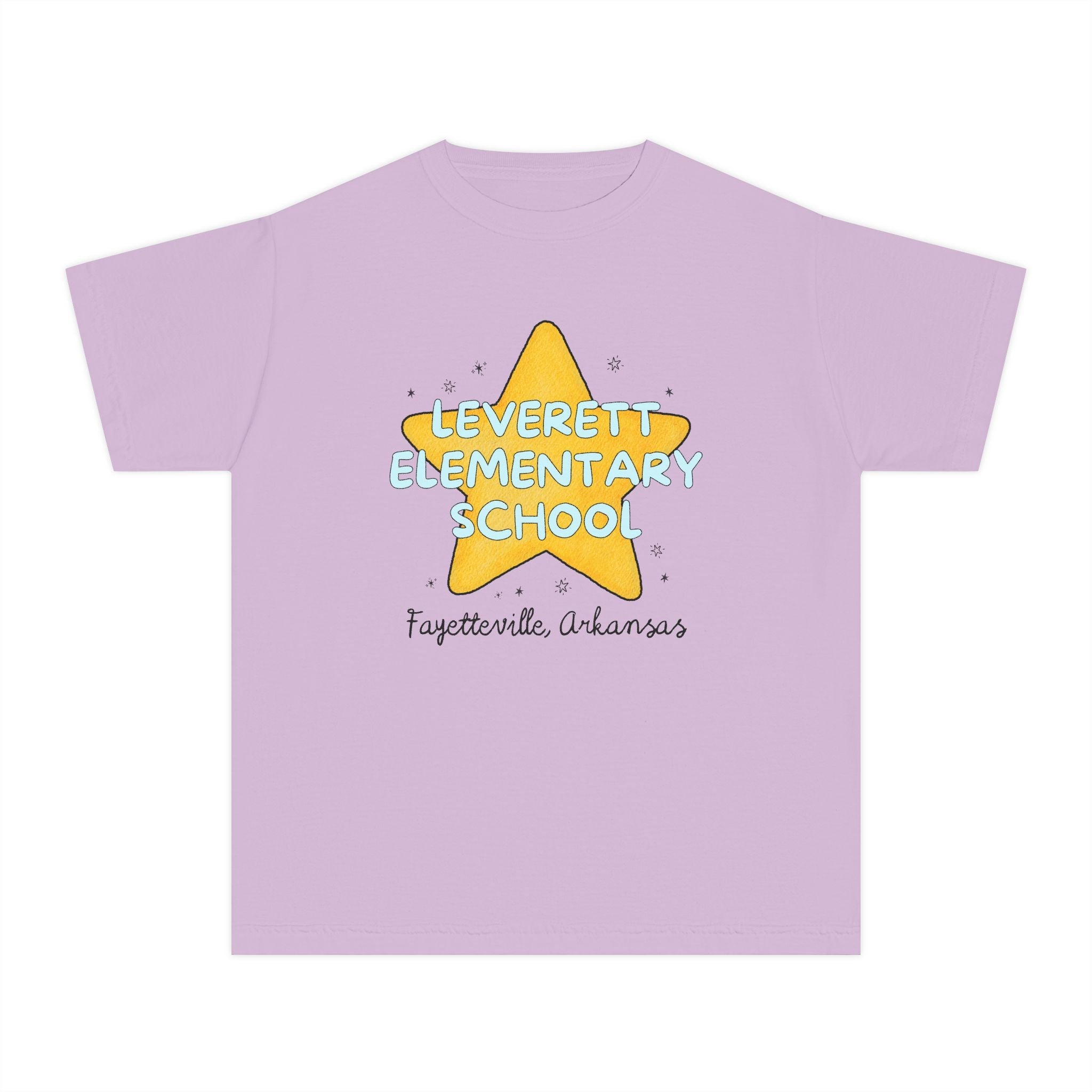 Leverett Elementary School Kids Tee Shirt: Star Design | FPS + Opal and June Kids Tee Shirt, Fayetteville Public Schools - Opal and June