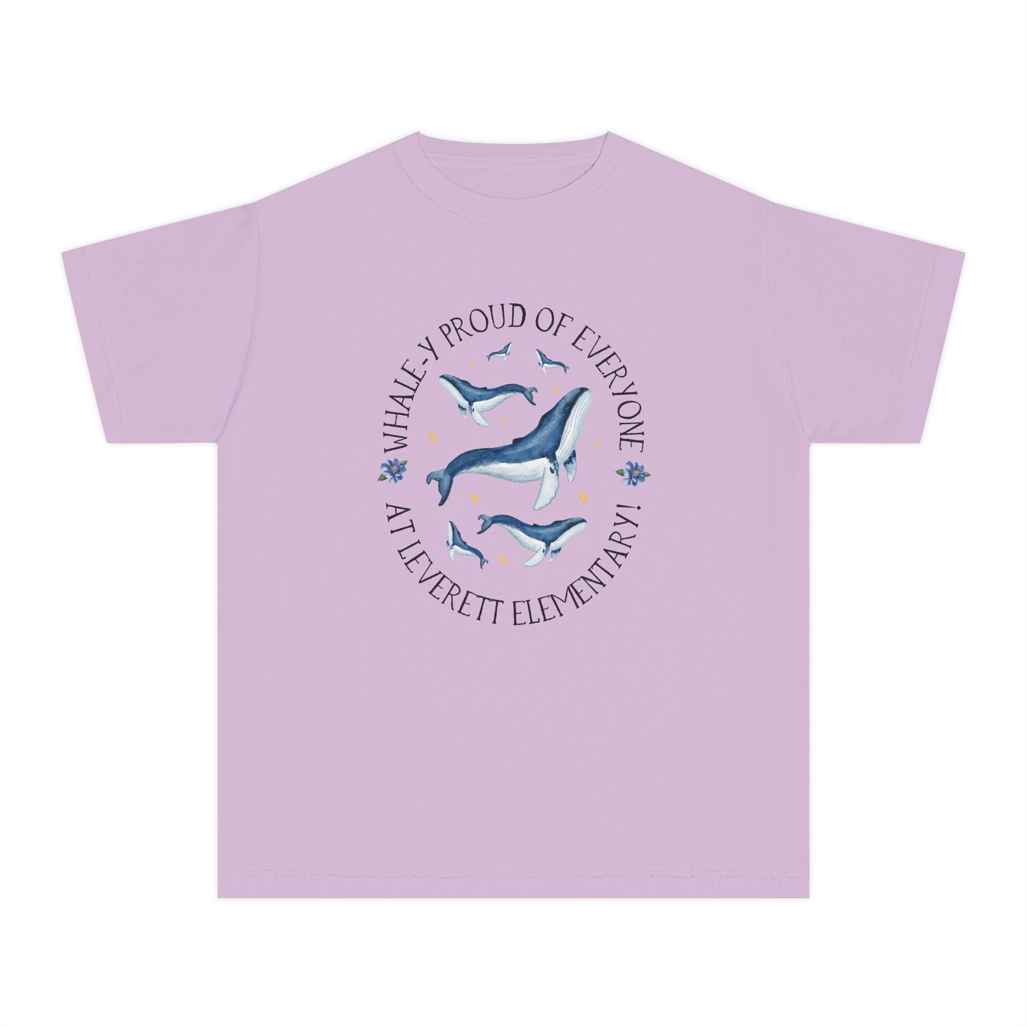 Leverett Elementary School Kids Tee Shirt: Whale - y Proud - Opal and June