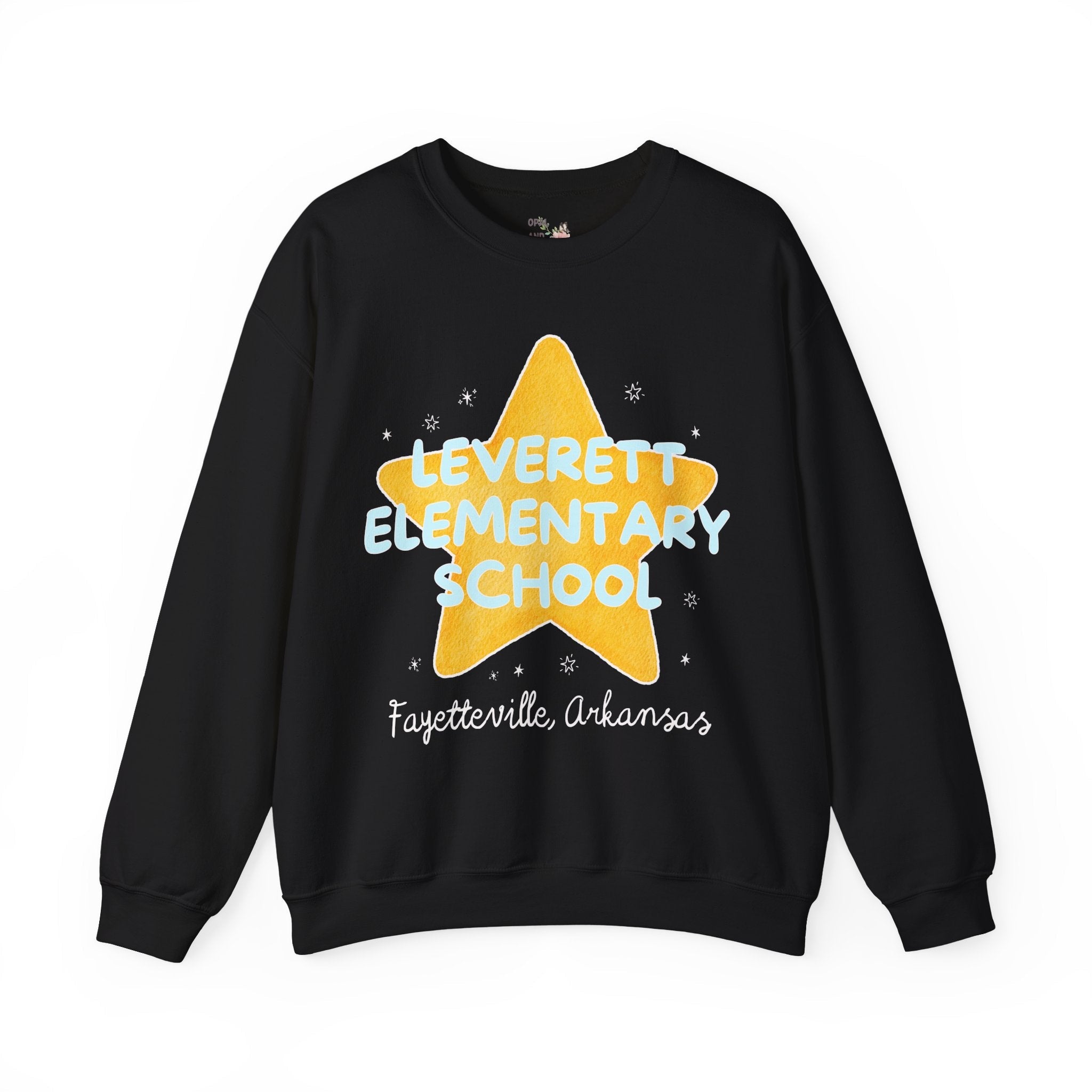Leverett Elementary School Sweatshirt: Star Design | FPS + Opal and June Sweatshirt, Fayetteville Public Schools - Opal and June