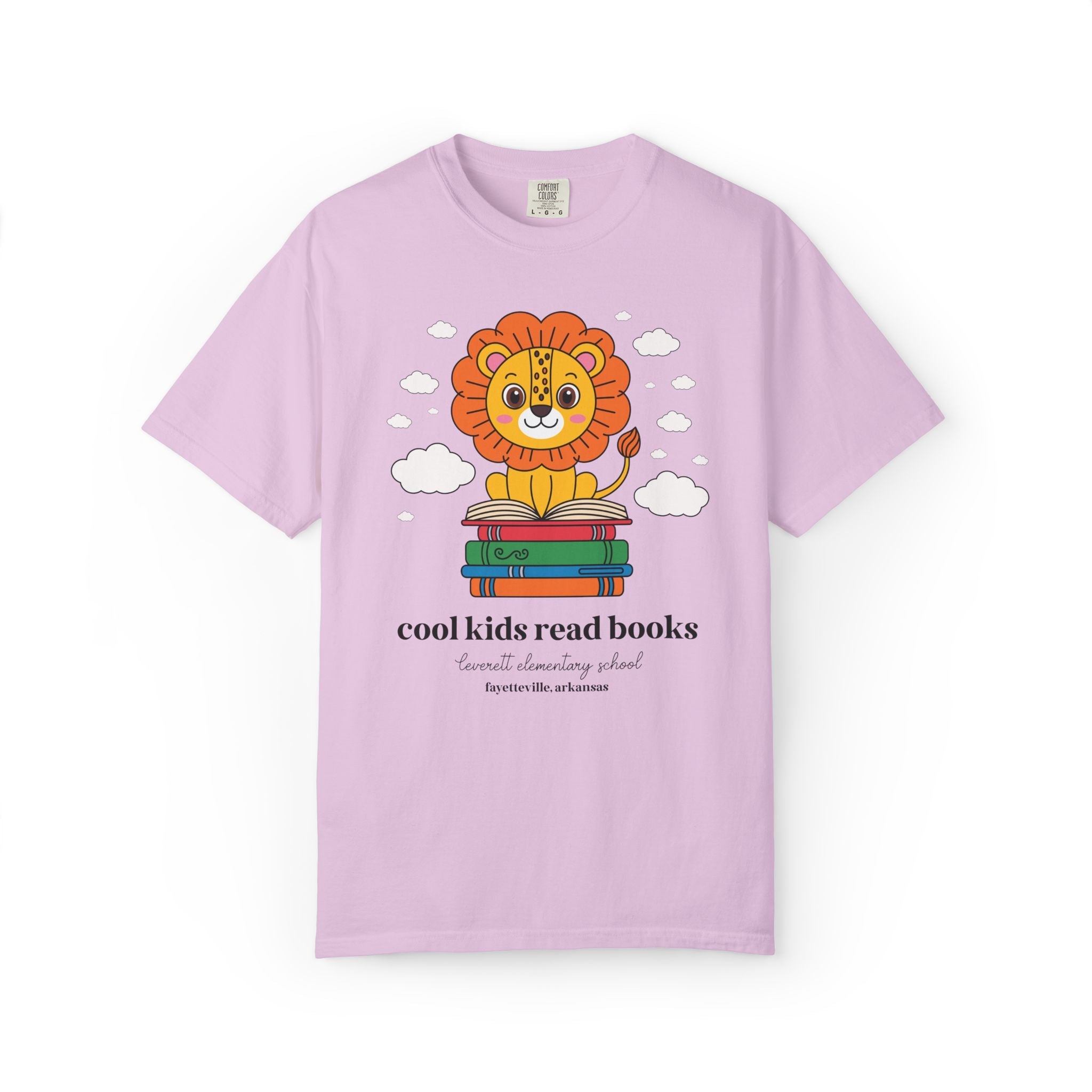 Leverett Elementary School Tee Shirt: Cool Kids Read Books | FPS + Opal and June Tee Shirt, Fayetteville Public Schools - Opal and June