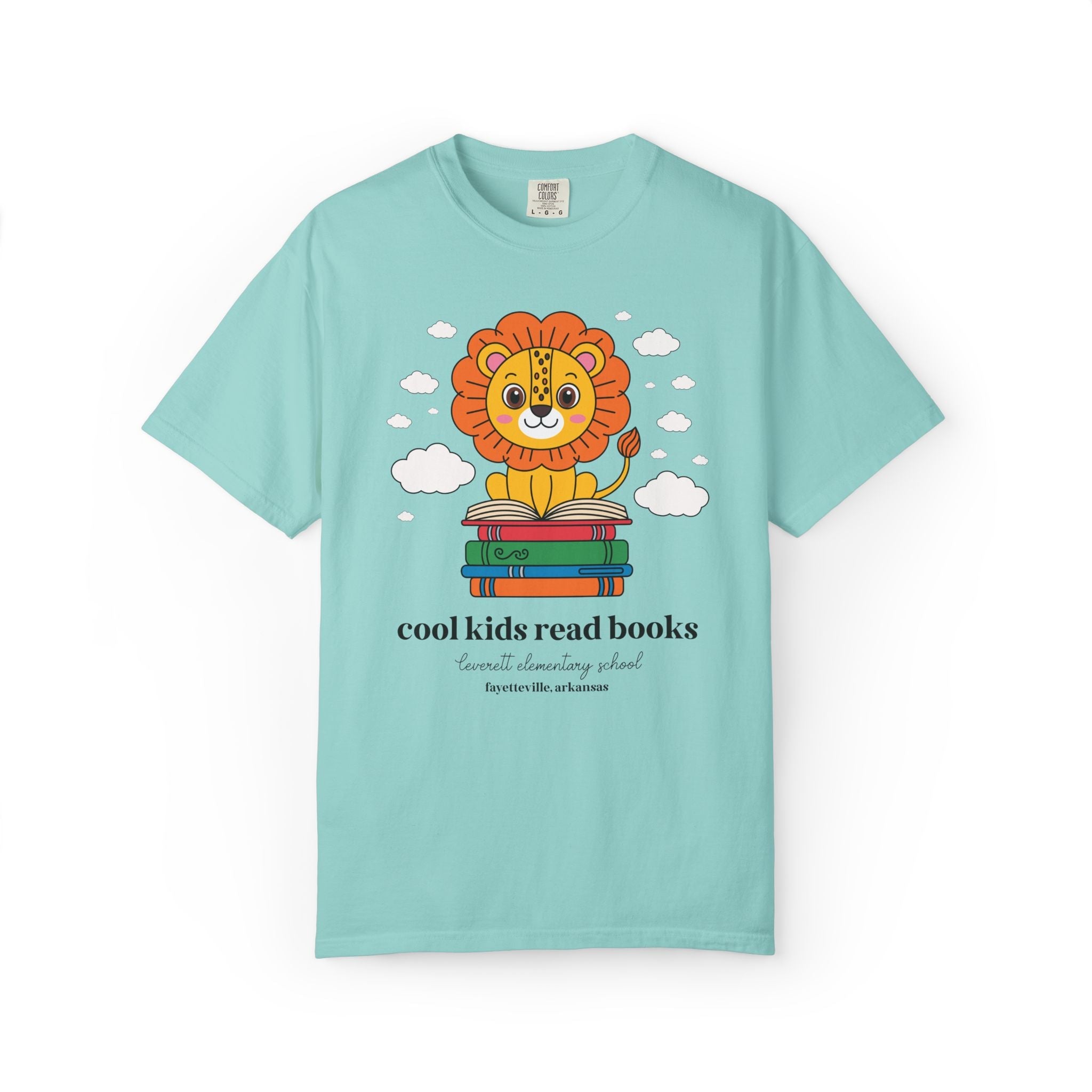 Leverett Elementary School Tee Shirt: Cool Kids Read Books | FPS + Opal and June Tee Shirt, Fayetteville Public Schools - Opal and June