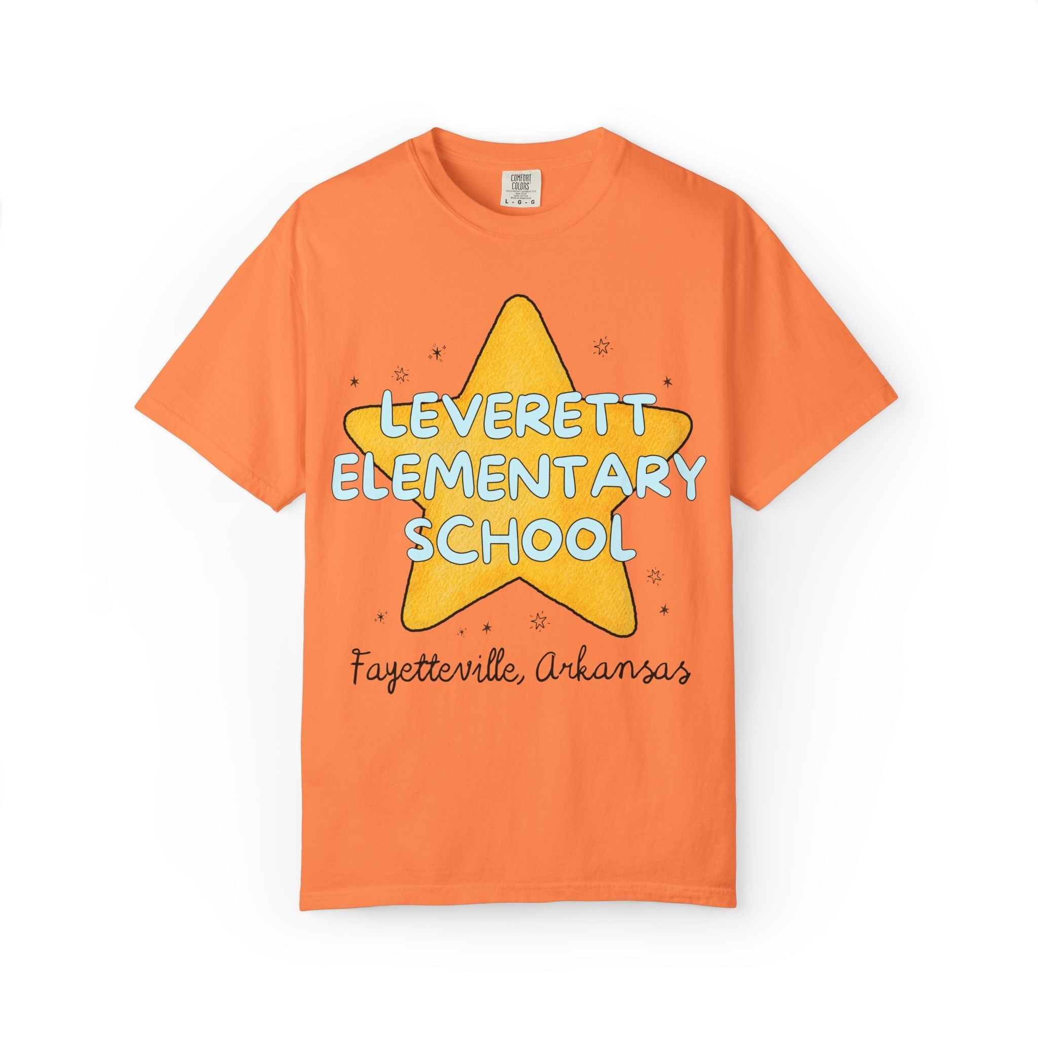 Leverett Elementary School Tee Shirt: Star Design | FPS + Opal and June Tee Shirt, Fayetteville Public Schools - Opal and June