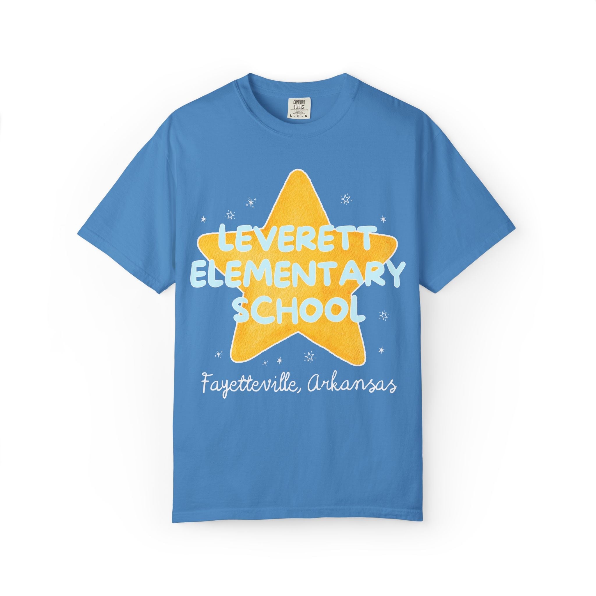 Leverett Elementary School Tee Shirt: Star Design | FPS + Opal and June Tee Shirt, Fayetteville Public Schools - Opal and June