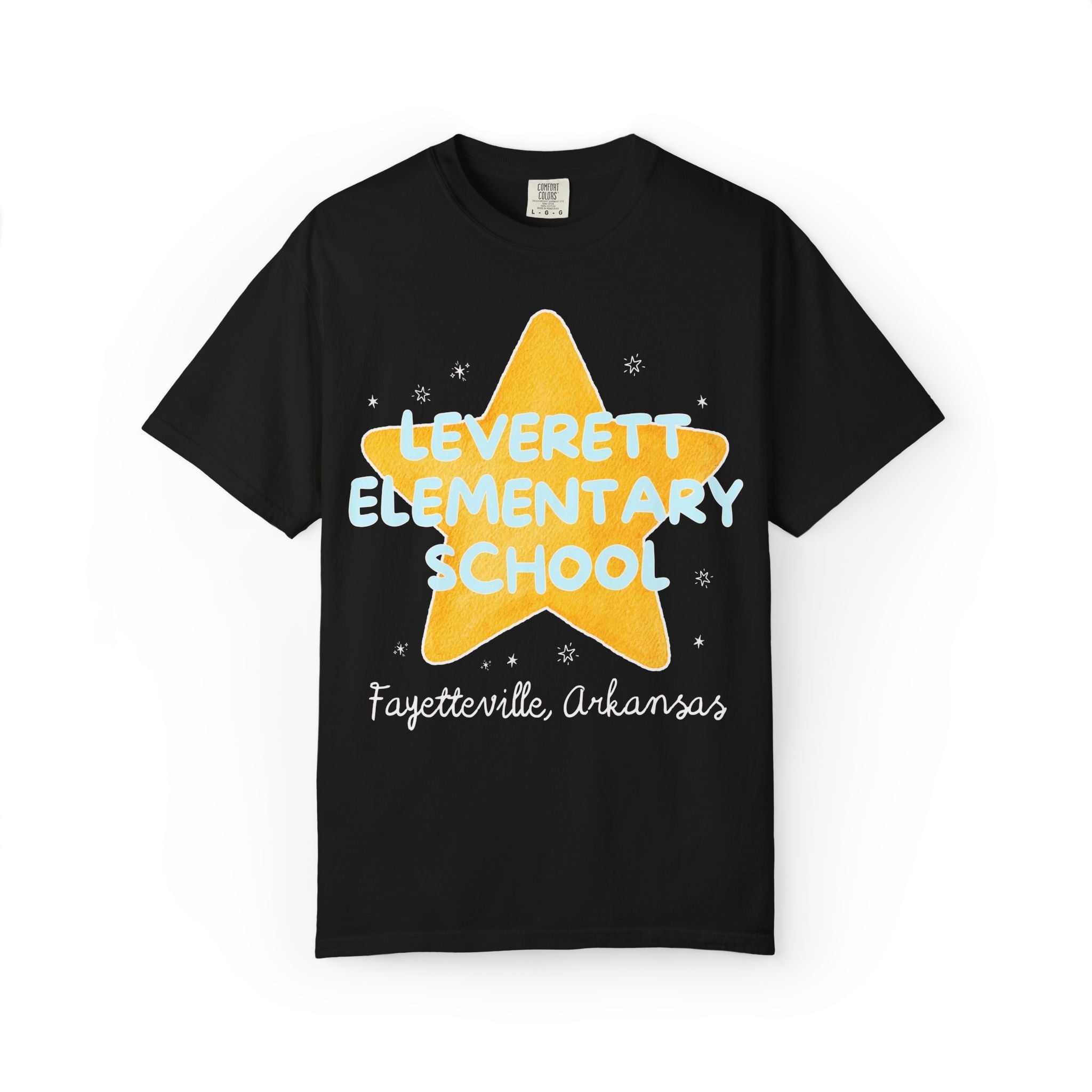 Leverett Elementary School Tee Shirt: Star Design | FPS + Opal and June Tee Shirt, Fayetteville Public Schools - Opal and June