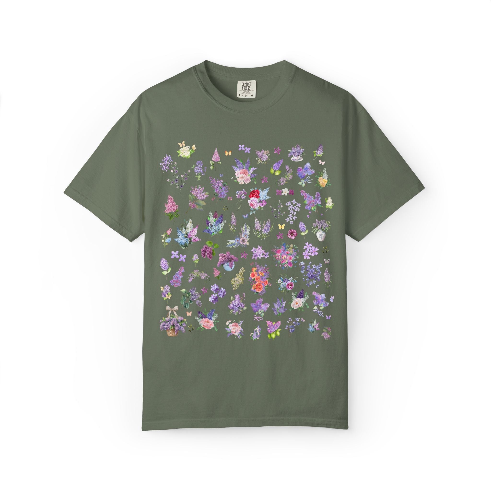 Lilac Flower T-Shirt for Mom Who Loves Flowers, May Birth Month Gift for Mother's Day, Cute Birthday Present for Daughter who Gardens - Opal and June