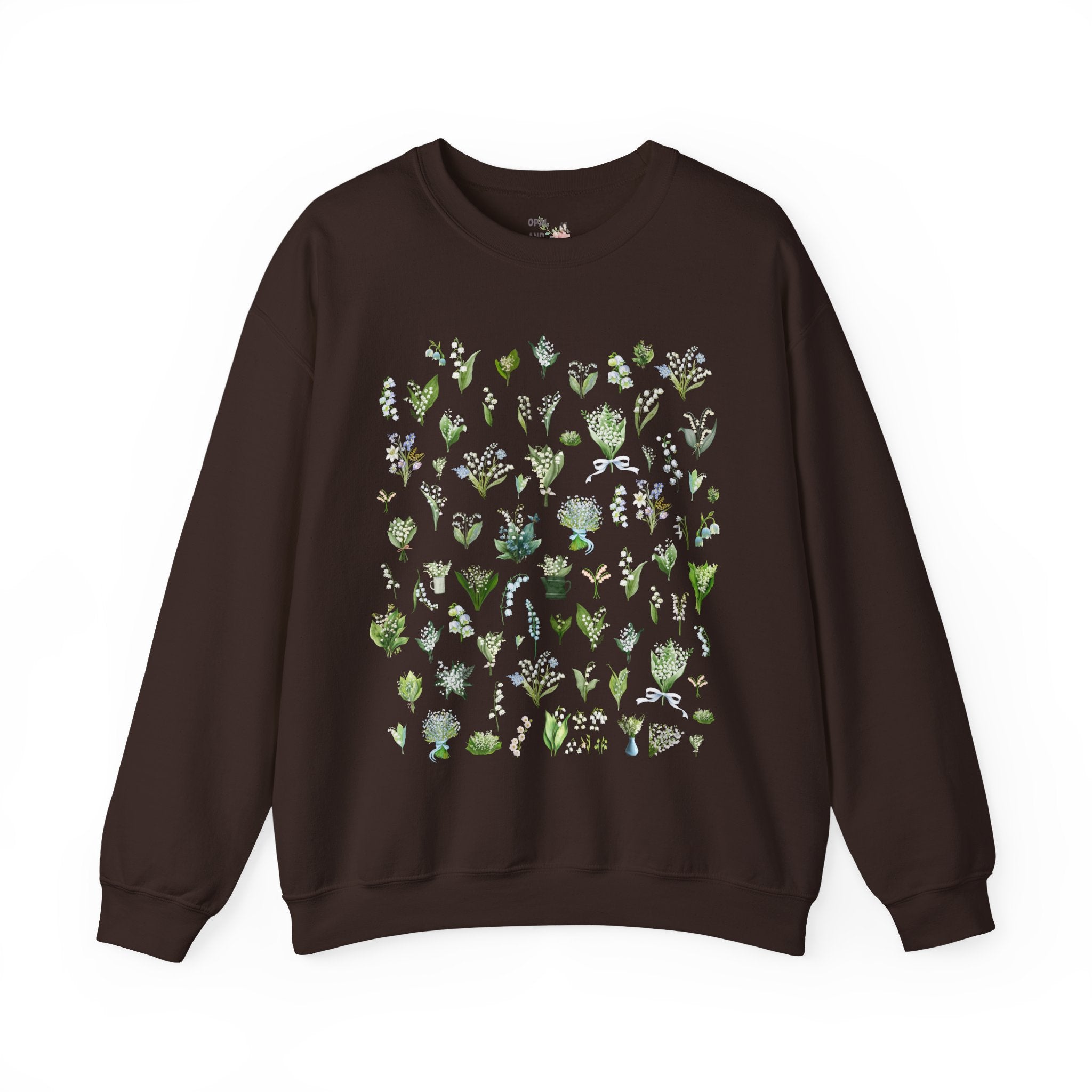Lily of the Valley Flower Sweatshirt: Boho Goblincore Comfort Colors Crewneck, May Birth Month Flower, Cottagecore Garden Lover Shirt for Birthday - Opal and June