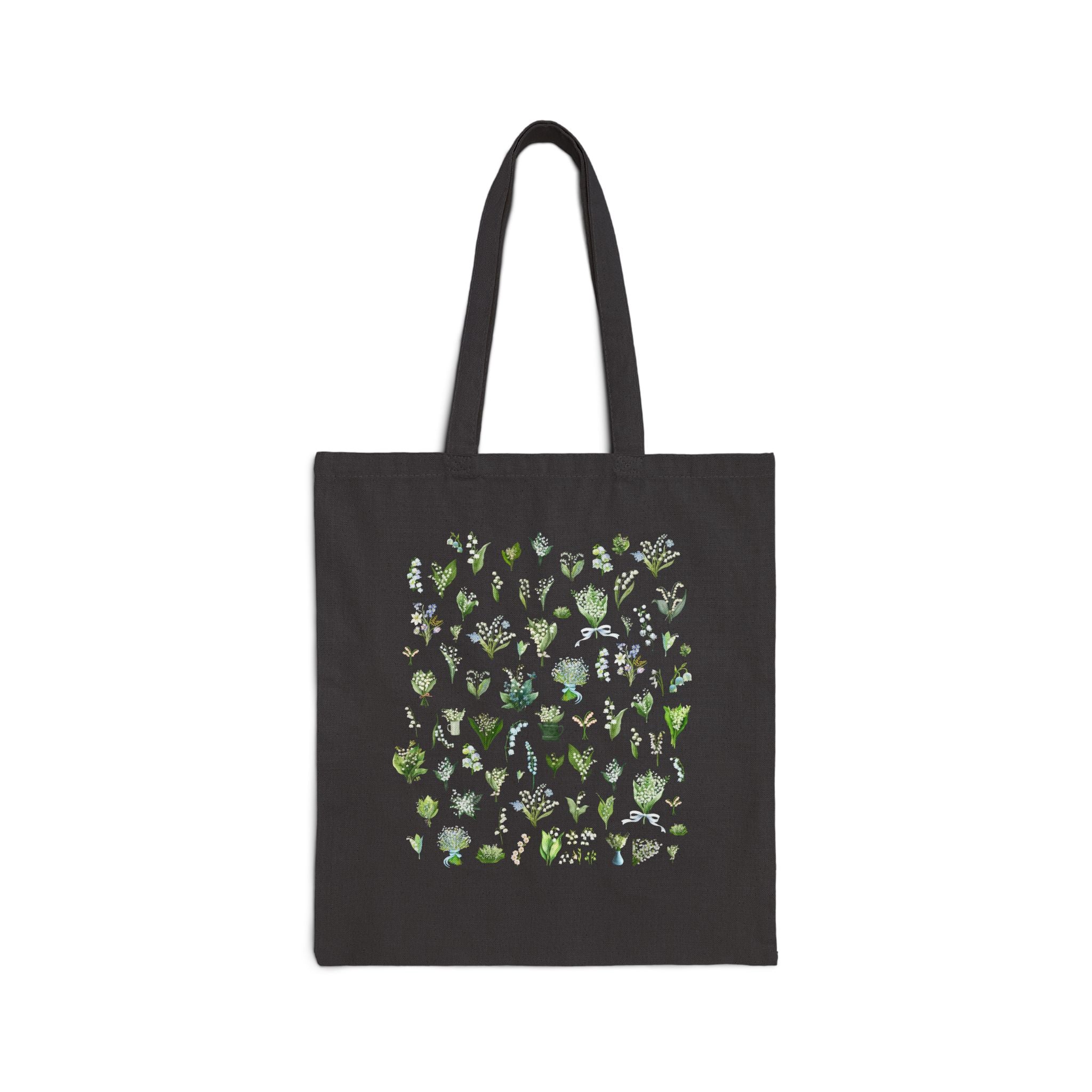 Lily of the Valley Flower Tote Bag: Boho Goblincore Comfort Colors Tote, May Birth Month Flower, Cottagecore Garden Lover Tote Bag for Birthday - Opal and June