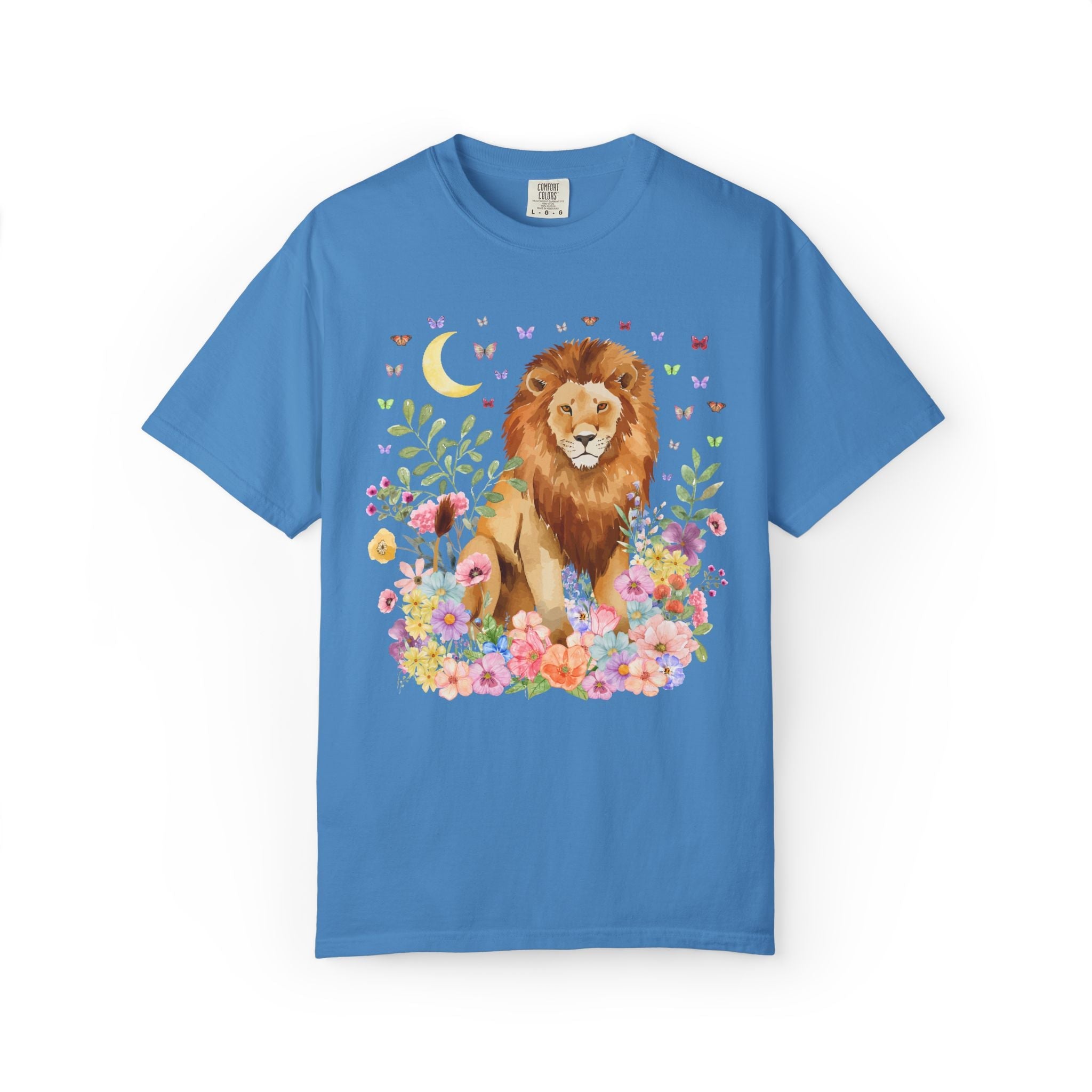 Lion Goblincore Tee Shirt with Flowers - Opal and June