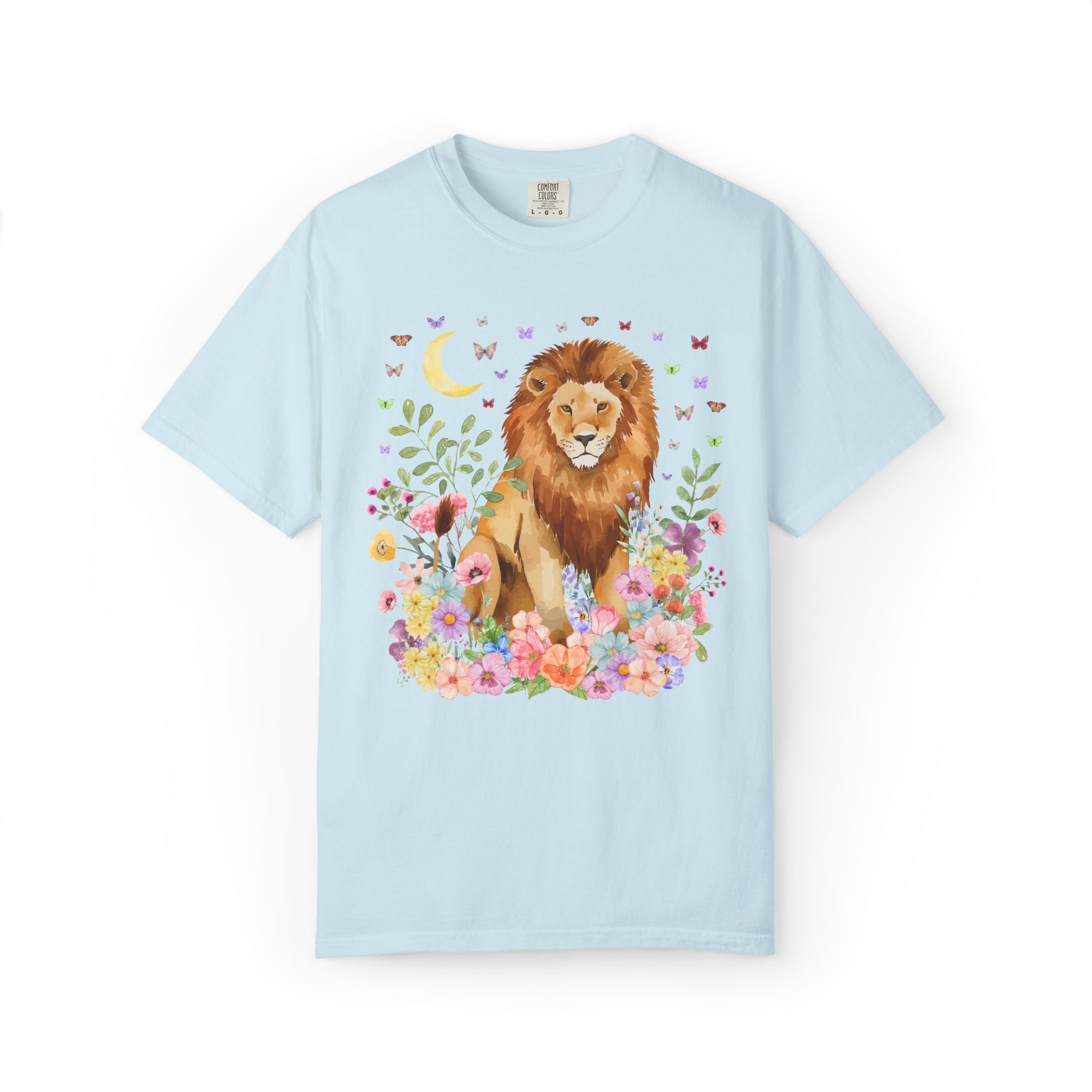 Lion Goblincore Tee Shirt with Flowers - Opal and June