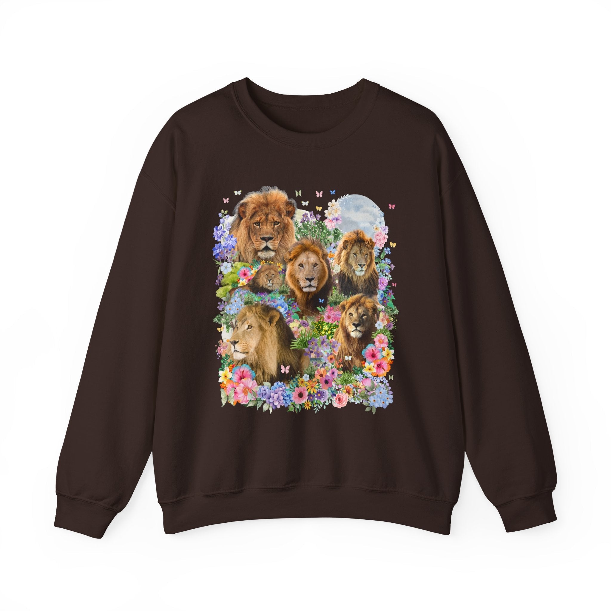 Lions in Flowers Sweatshirt - Opal and June