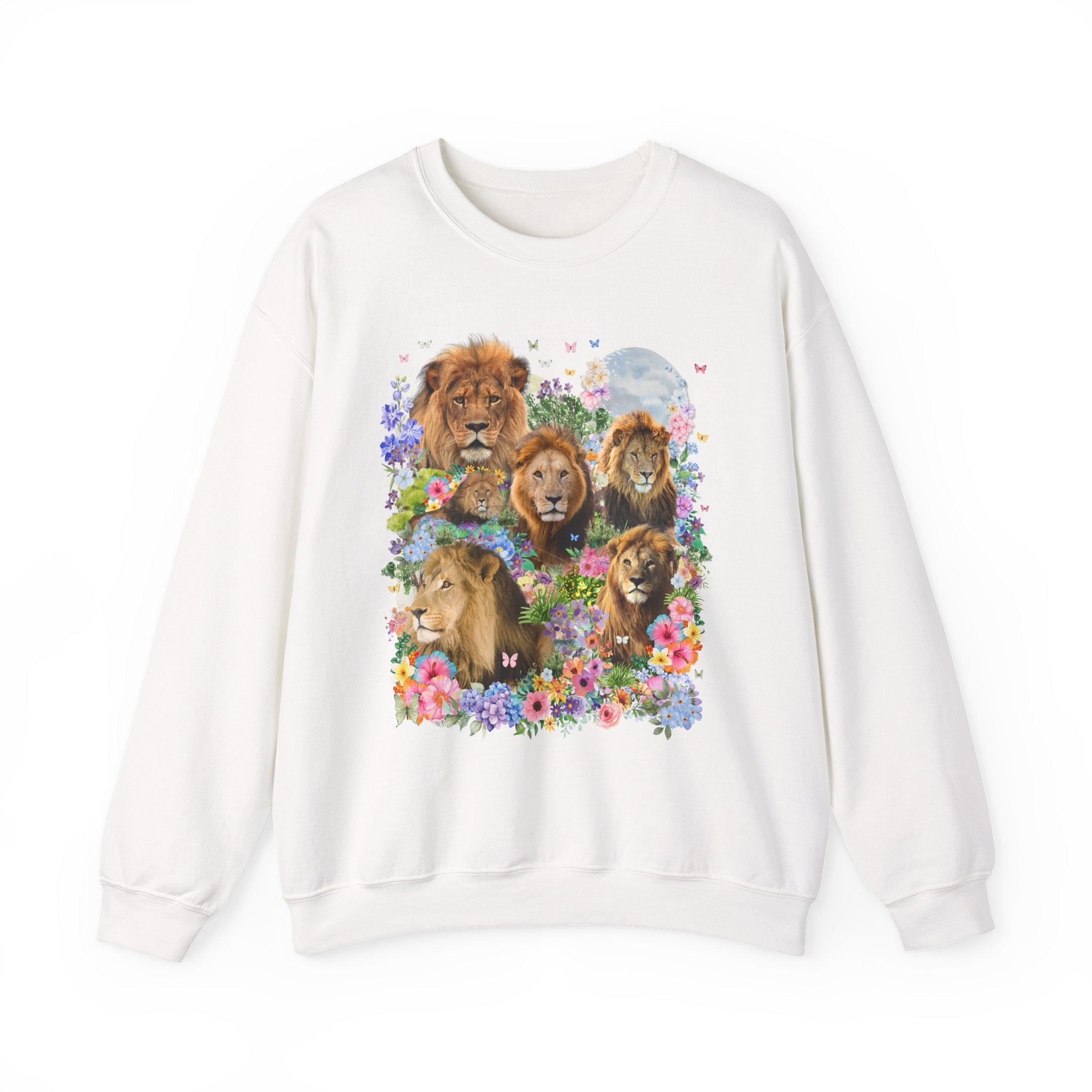 Lions in Flowers Sweatshirt - Opal and June