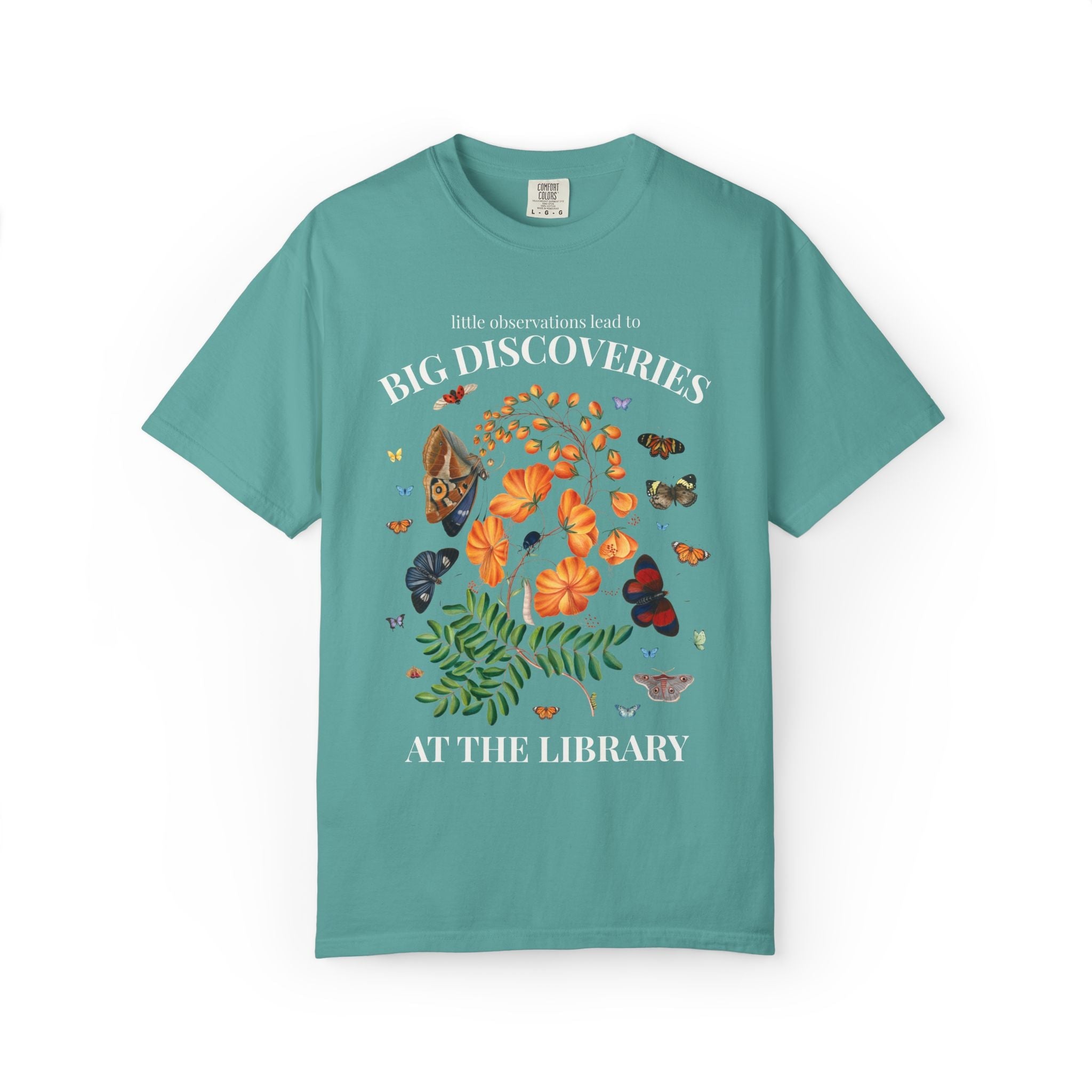 Little Observations Lead to Big Discoveries at the Library, Matching Teacher Team T-Shirt for Back to School - Opal and June