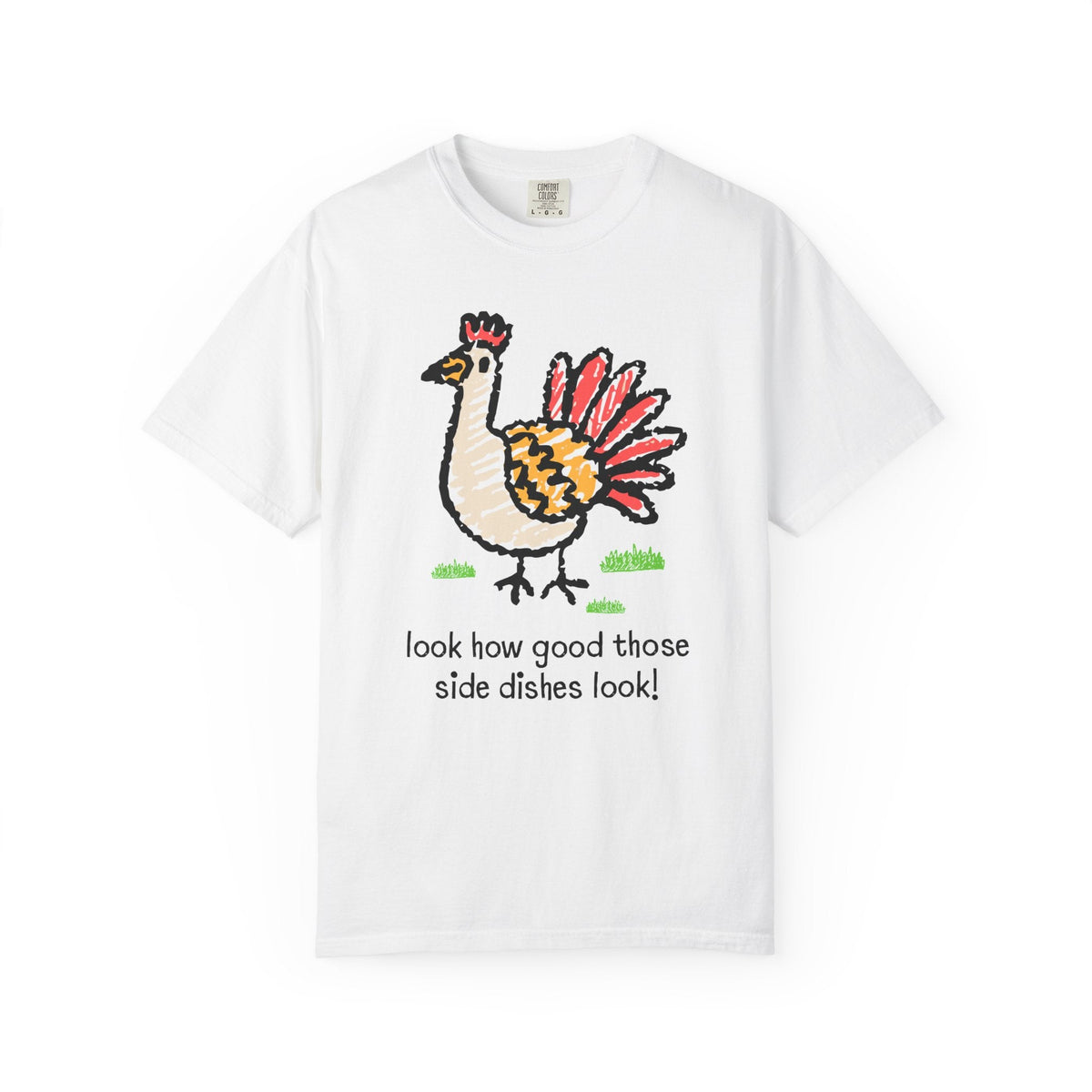 Look How Good Those Side Dishes Look: Funny Thanksgiving T-Shirt for Vegetarian or Animal Lover, Silly Thanksgiving Tee - Opal and June