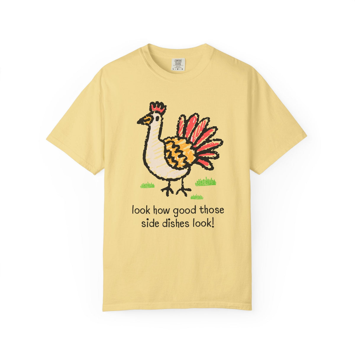 Look How Good Those Side Dishes Look: Funny Thanksgiving T-Shirt for Vegetarian or Animal Lover, Silly Thanksgiving Tee - Opal and June