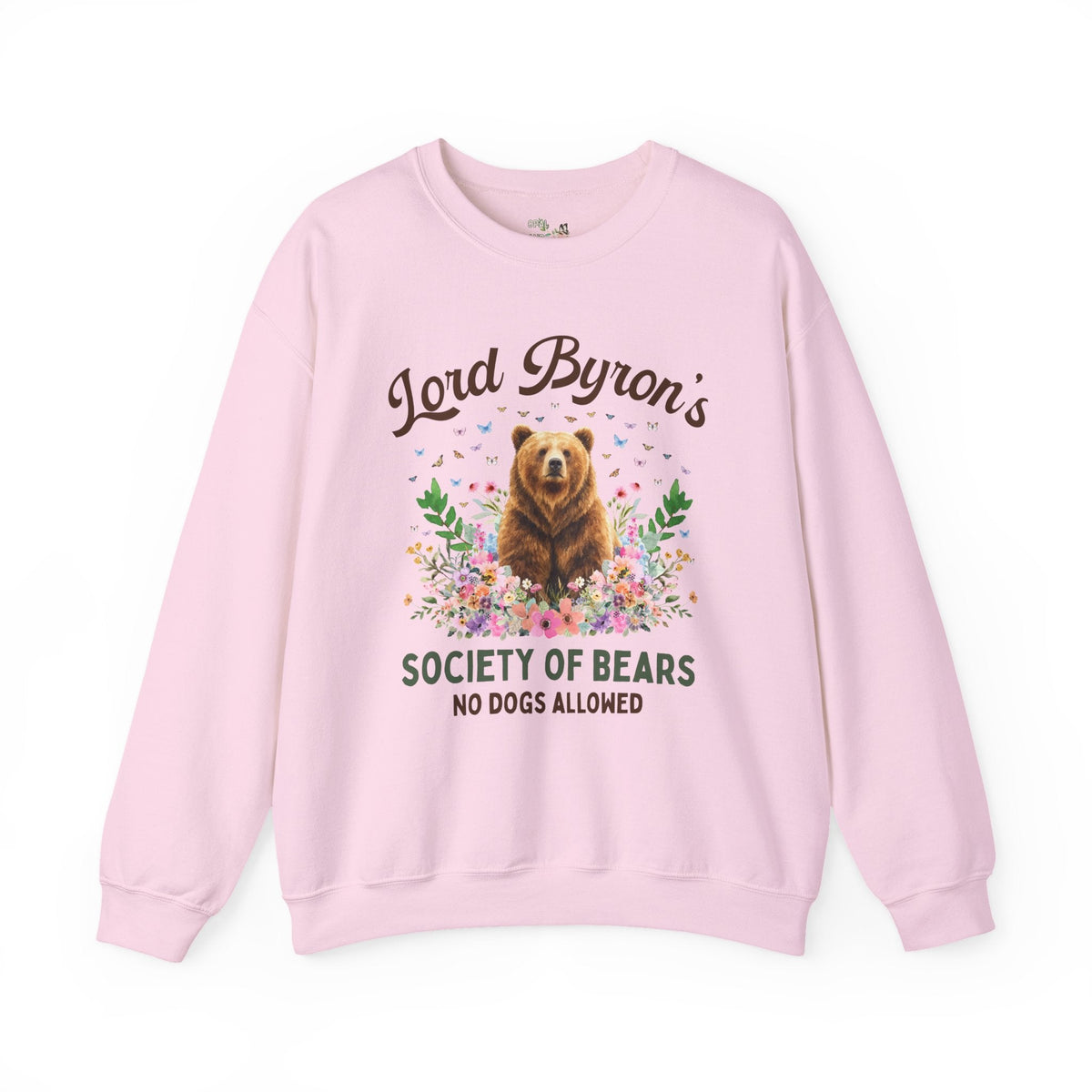 Lord Byron's Society of Bears Sweatshirt: Bookish Animal Lover Crewneck for Classic Bookworm Who Loves English History and Animals - Opal and June