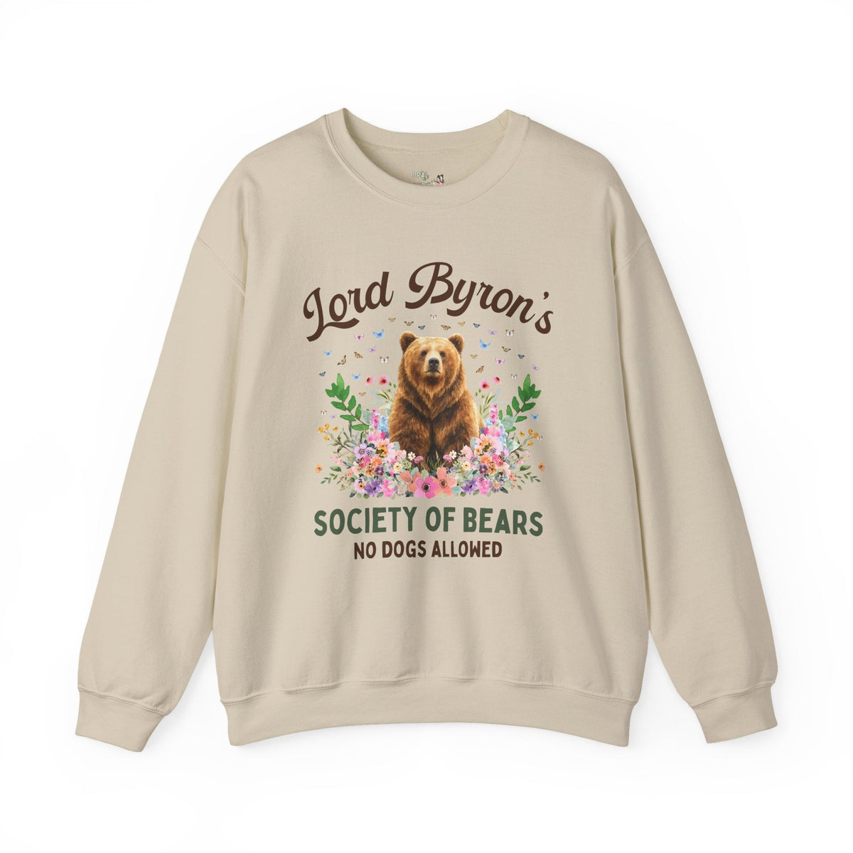 Lord Byron's Society of Bears Sweatshirt: Bookish Animal Lover Crewneck for Classic Bookworm Who Loves English History and Animals - Opal and June